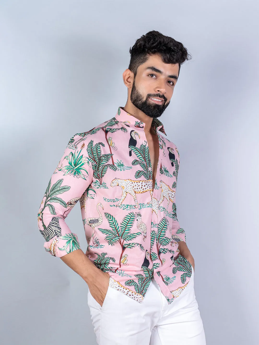 Jungle Safari Full Sleeves Cotton Printed Shirt