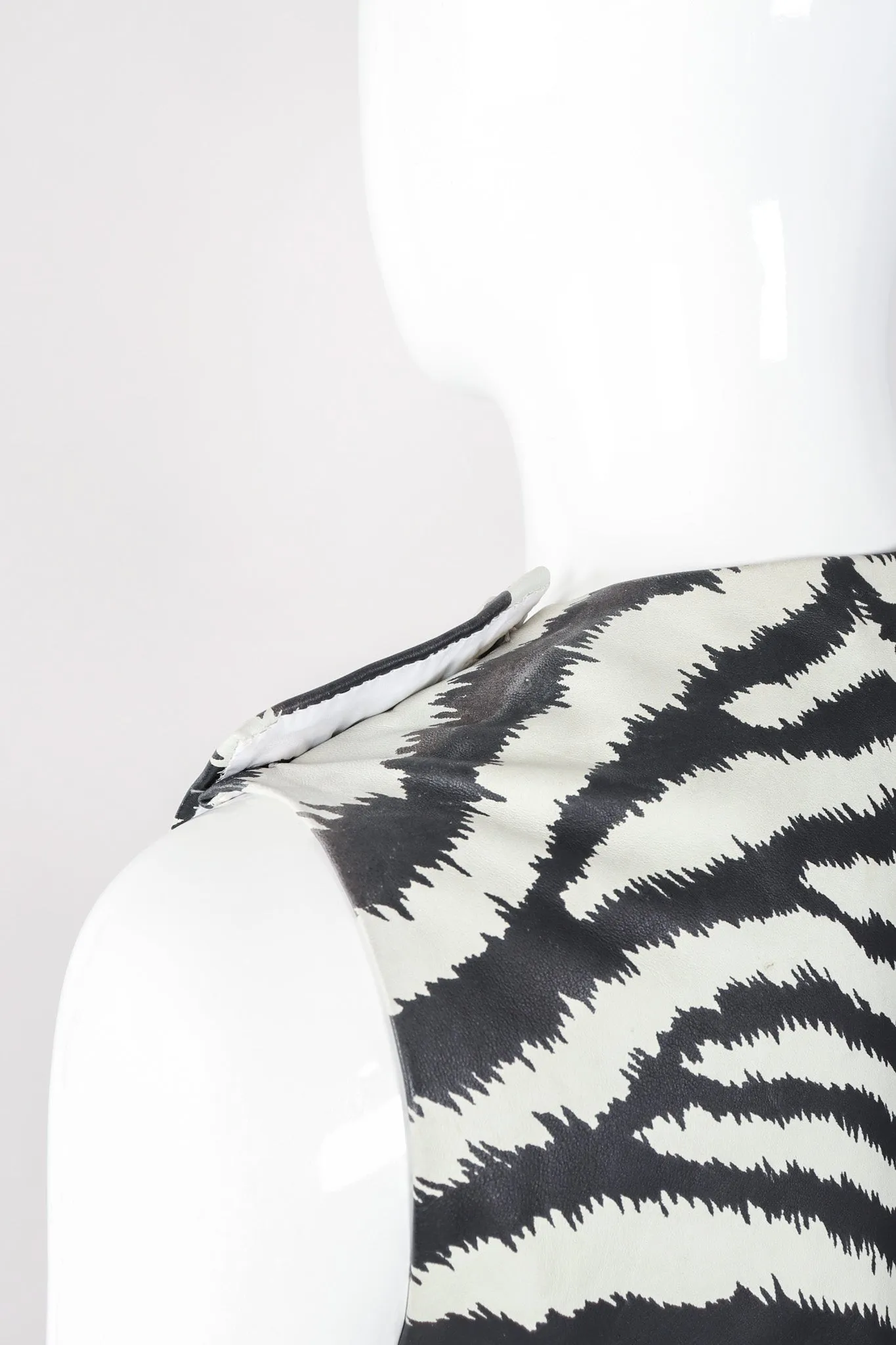 Leather Zebra Top
