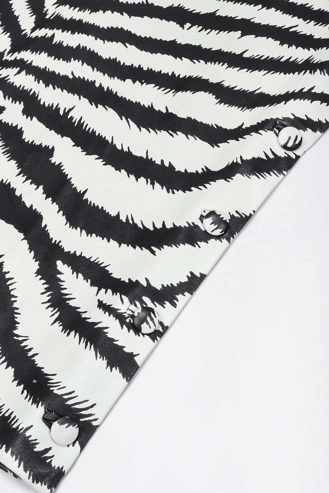 Leather Zebra Top