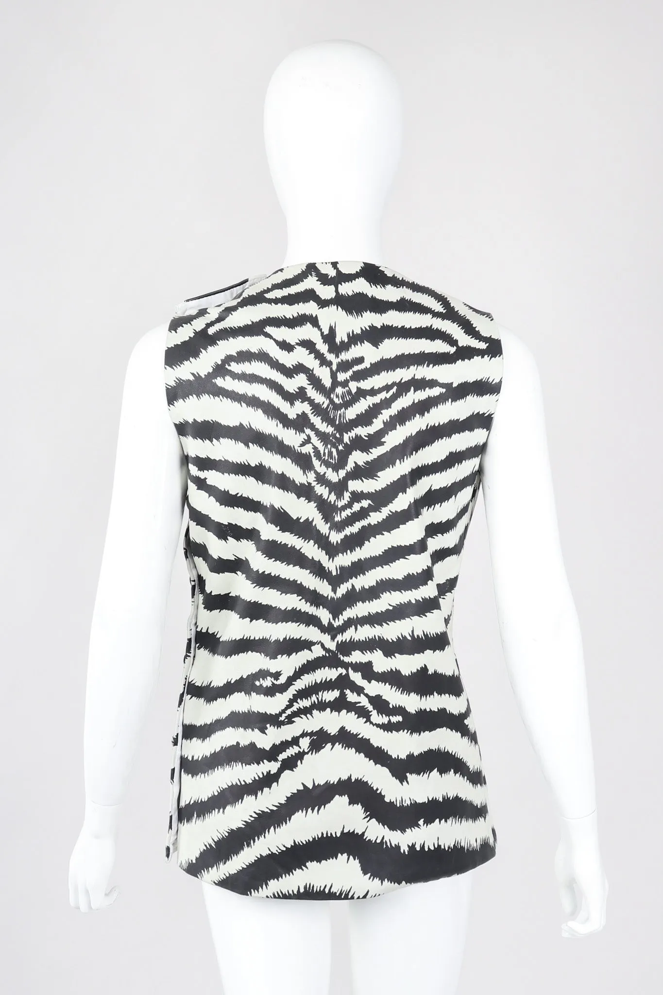 Leather Zebra Top
