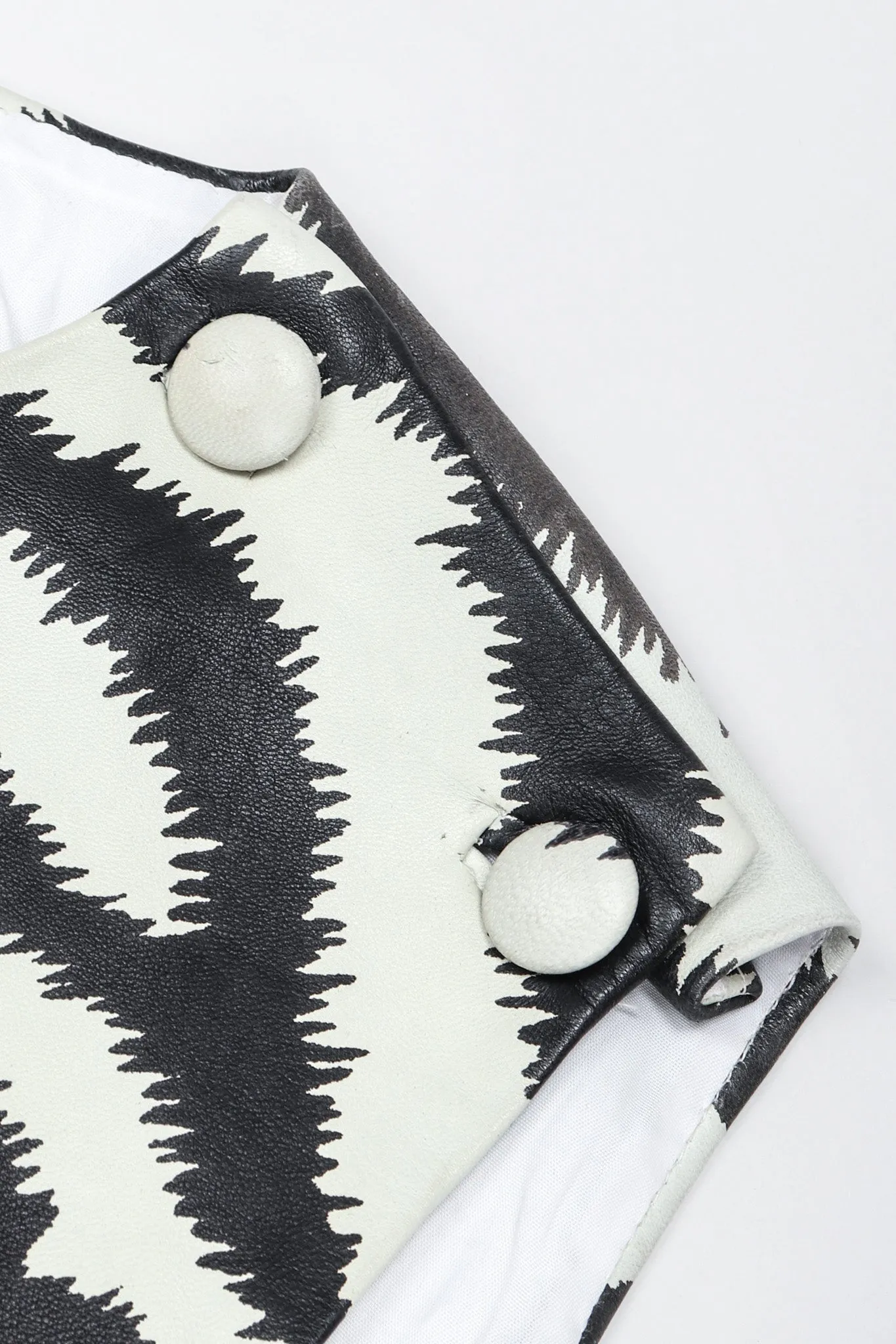 Leather Zebra Top