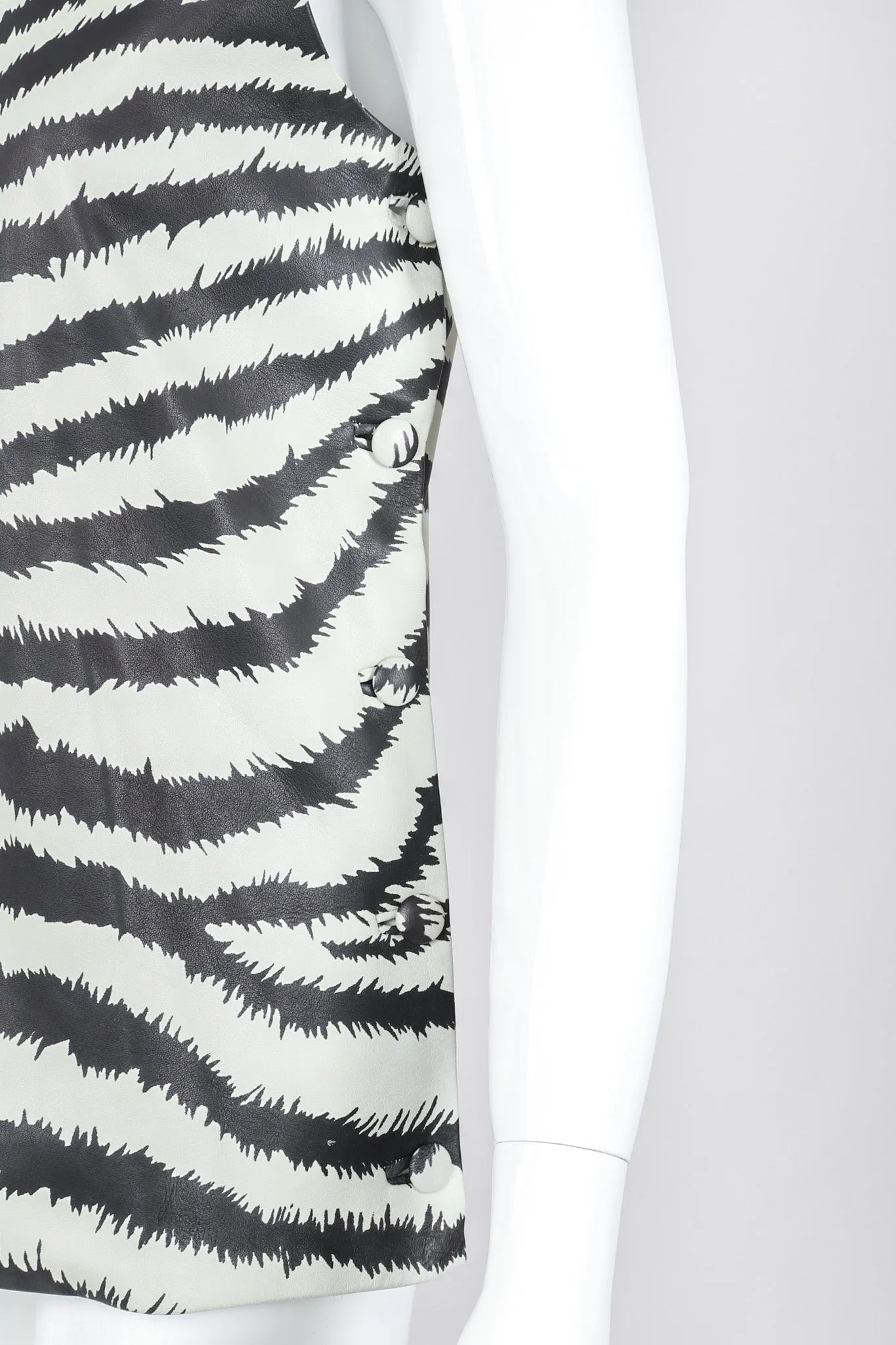 Leather Zebra Top