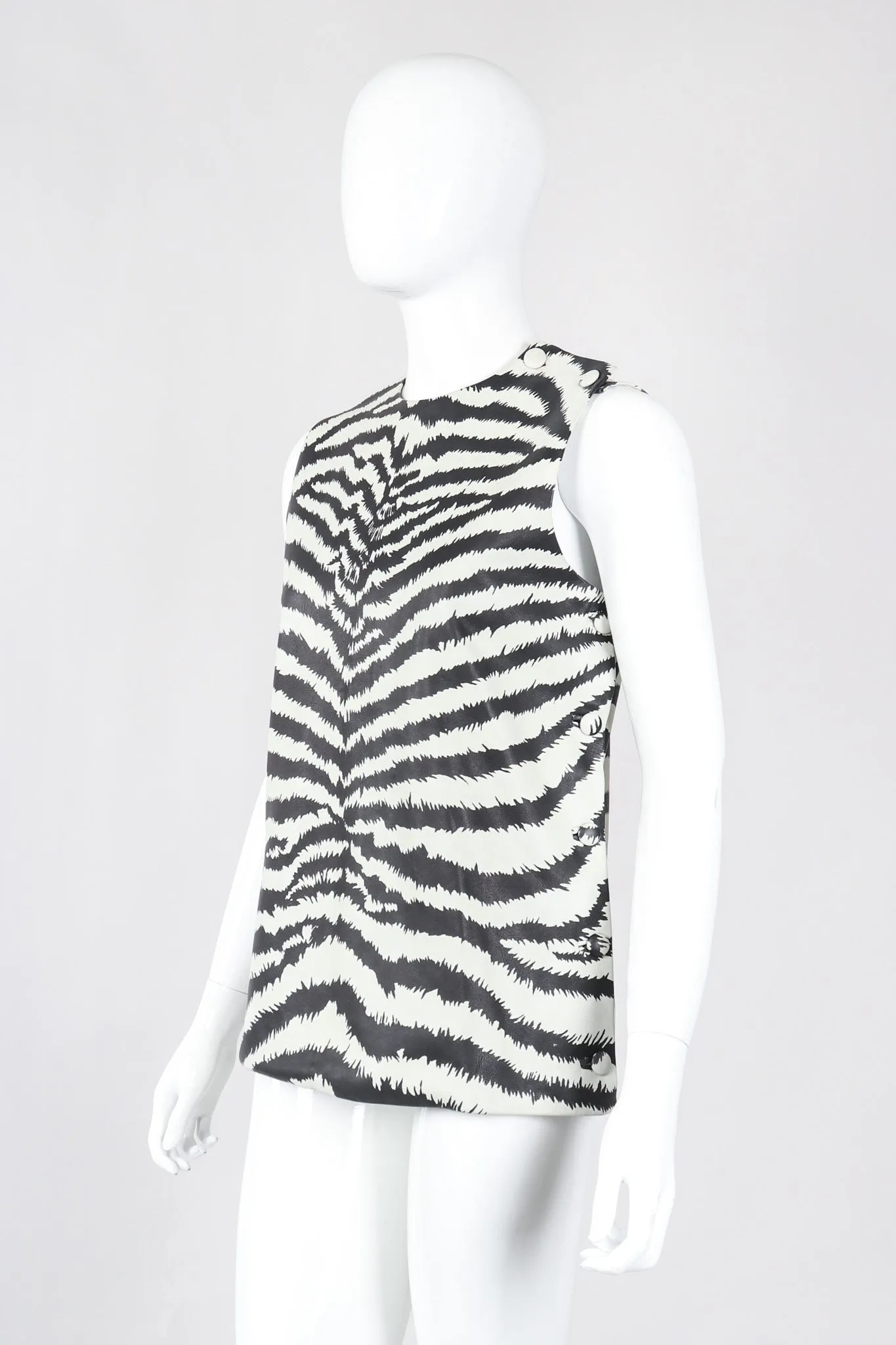Leather Zebra Top