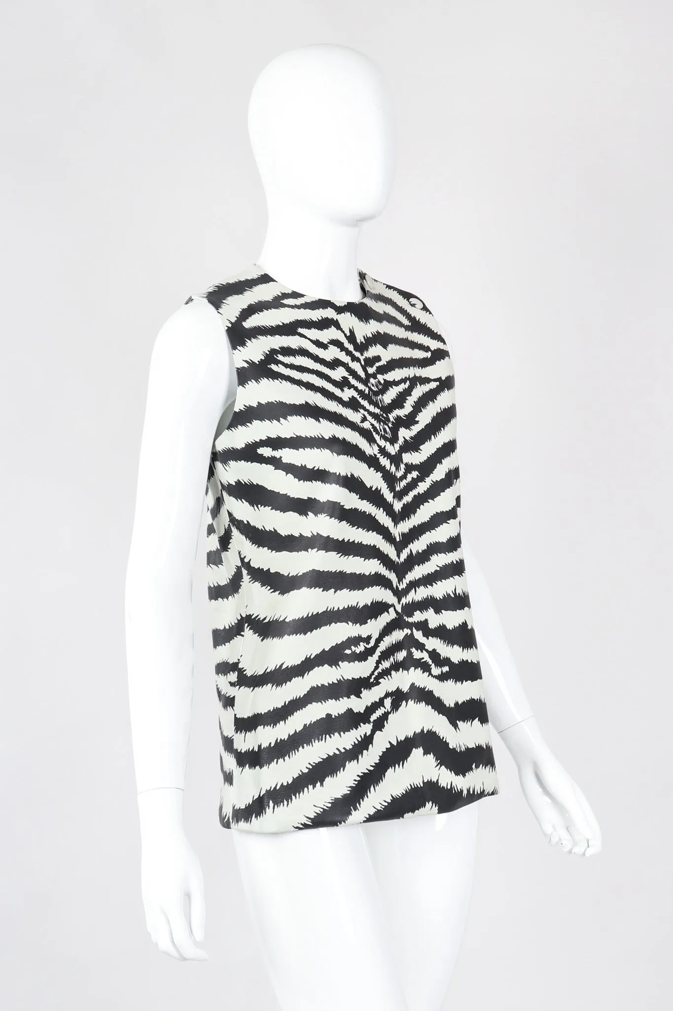 Leather Zebra Top