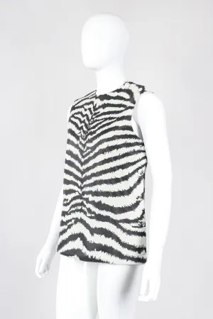 Leather Zebra Top