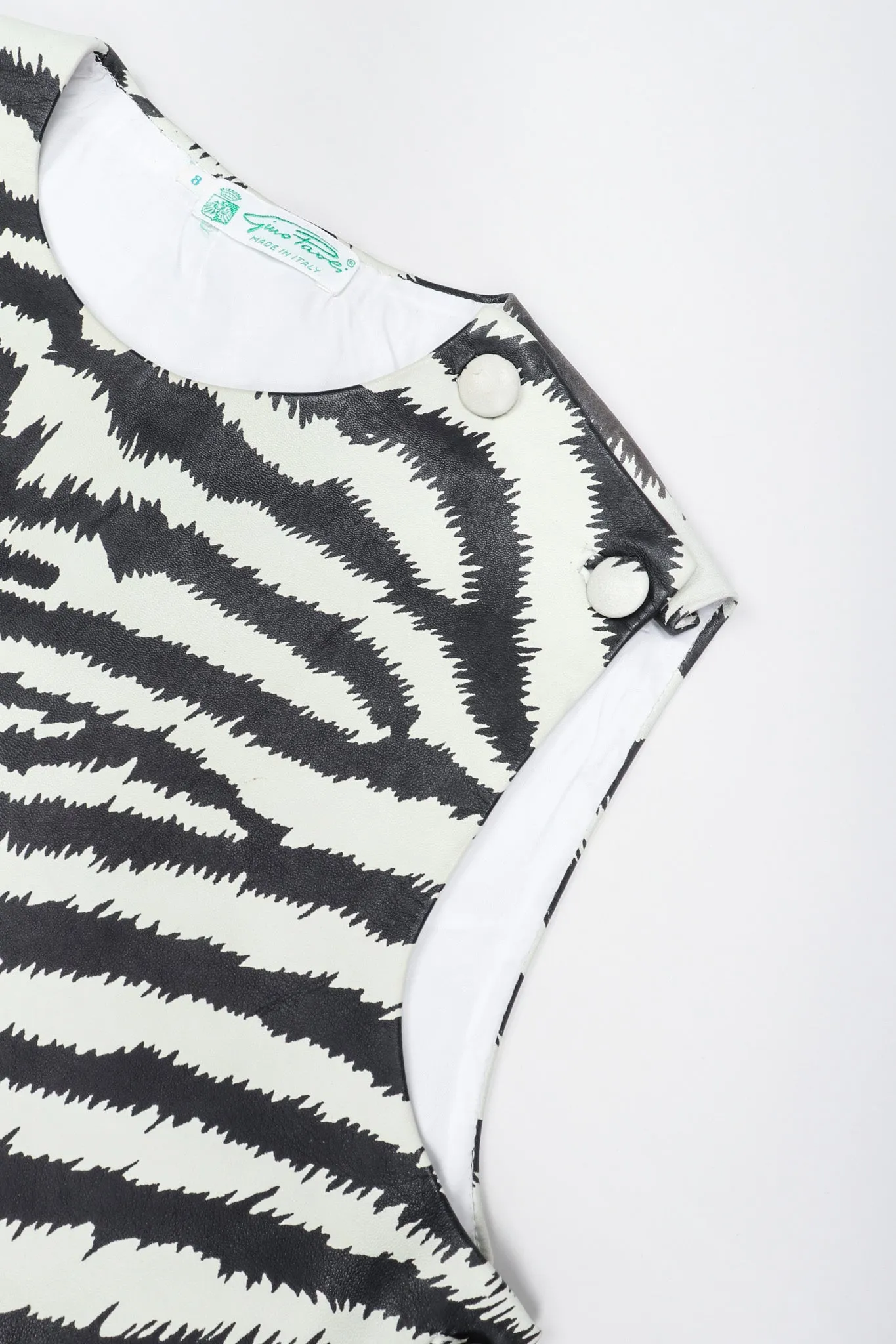Leather Zebra Top