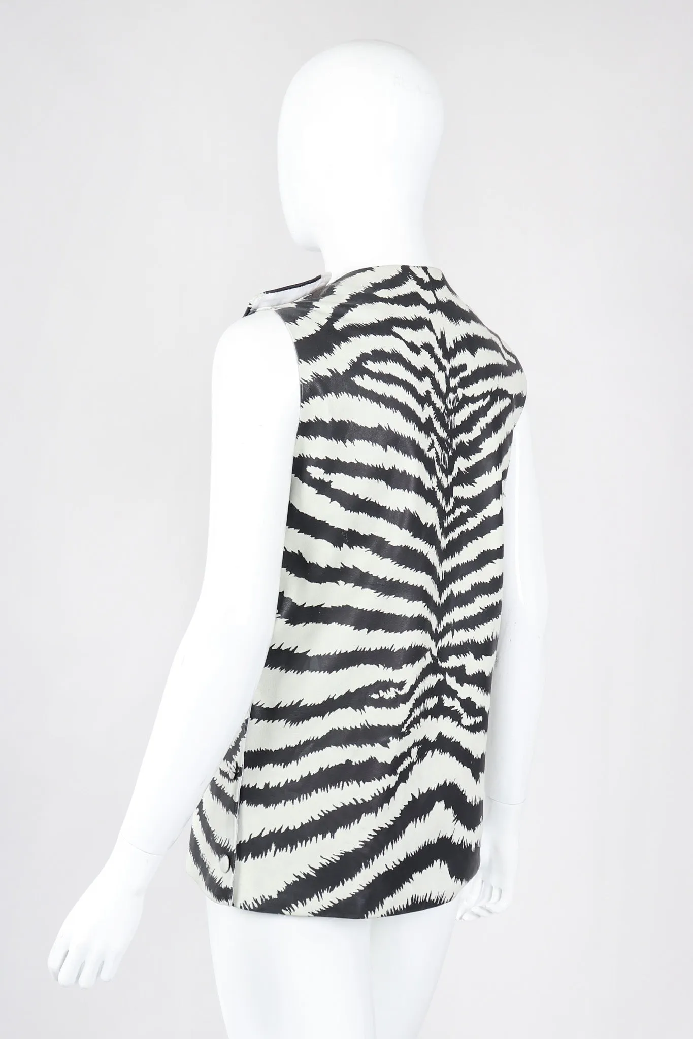Leather Zebra Top