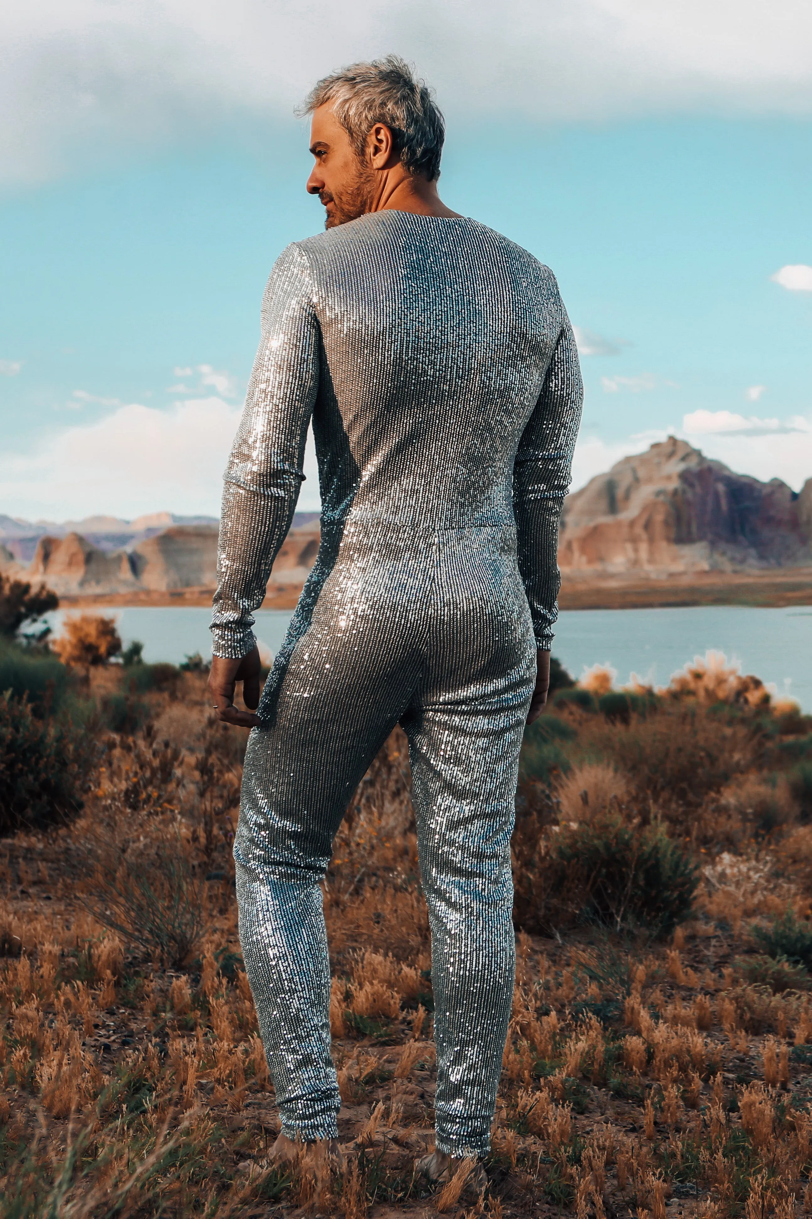 Lemuria 008 Men's Sequined Catsuit by Dani Watanabe