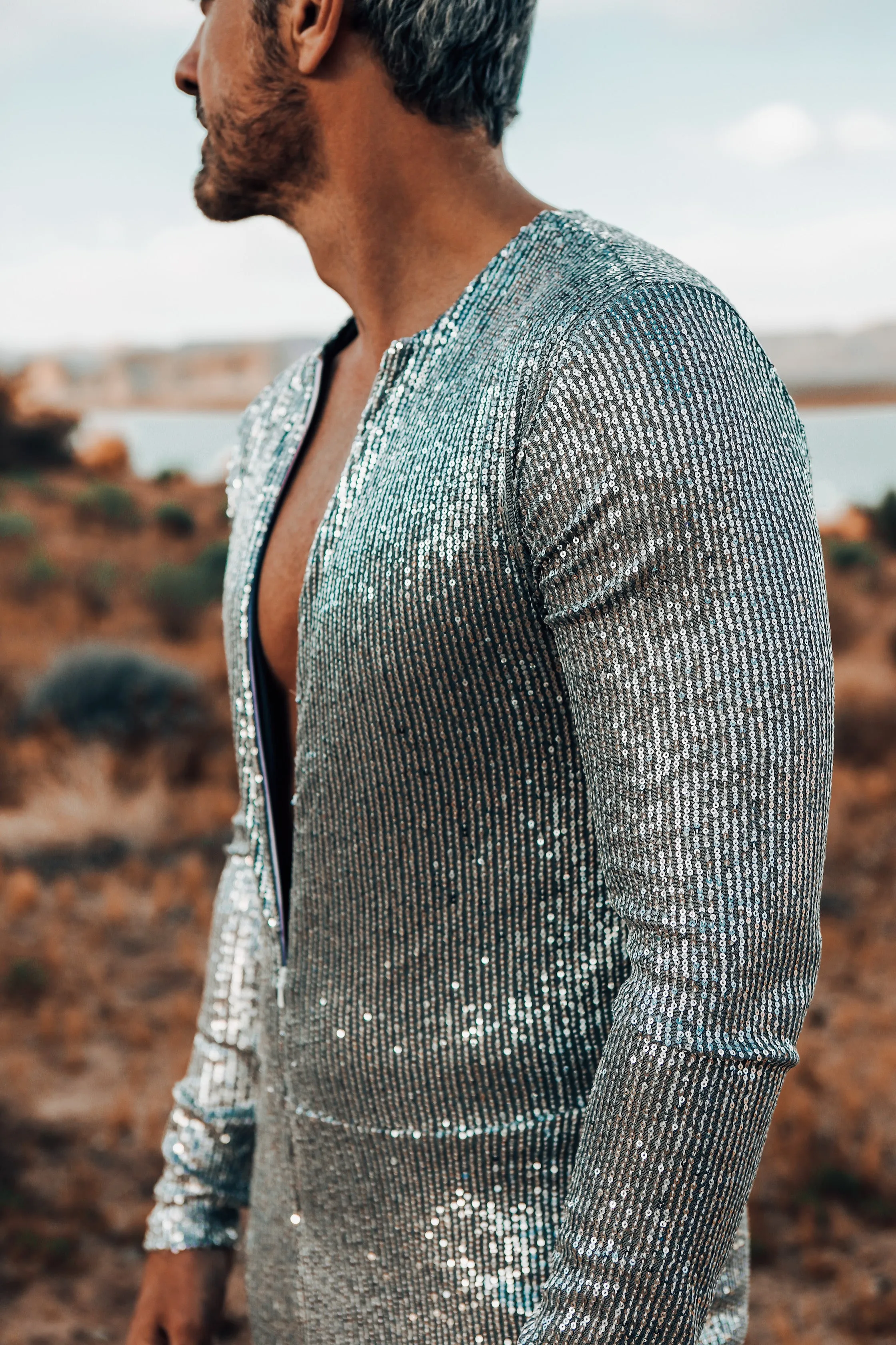 Lemuria 008 Men's Sequined Catsuit by Dani Watanabe
