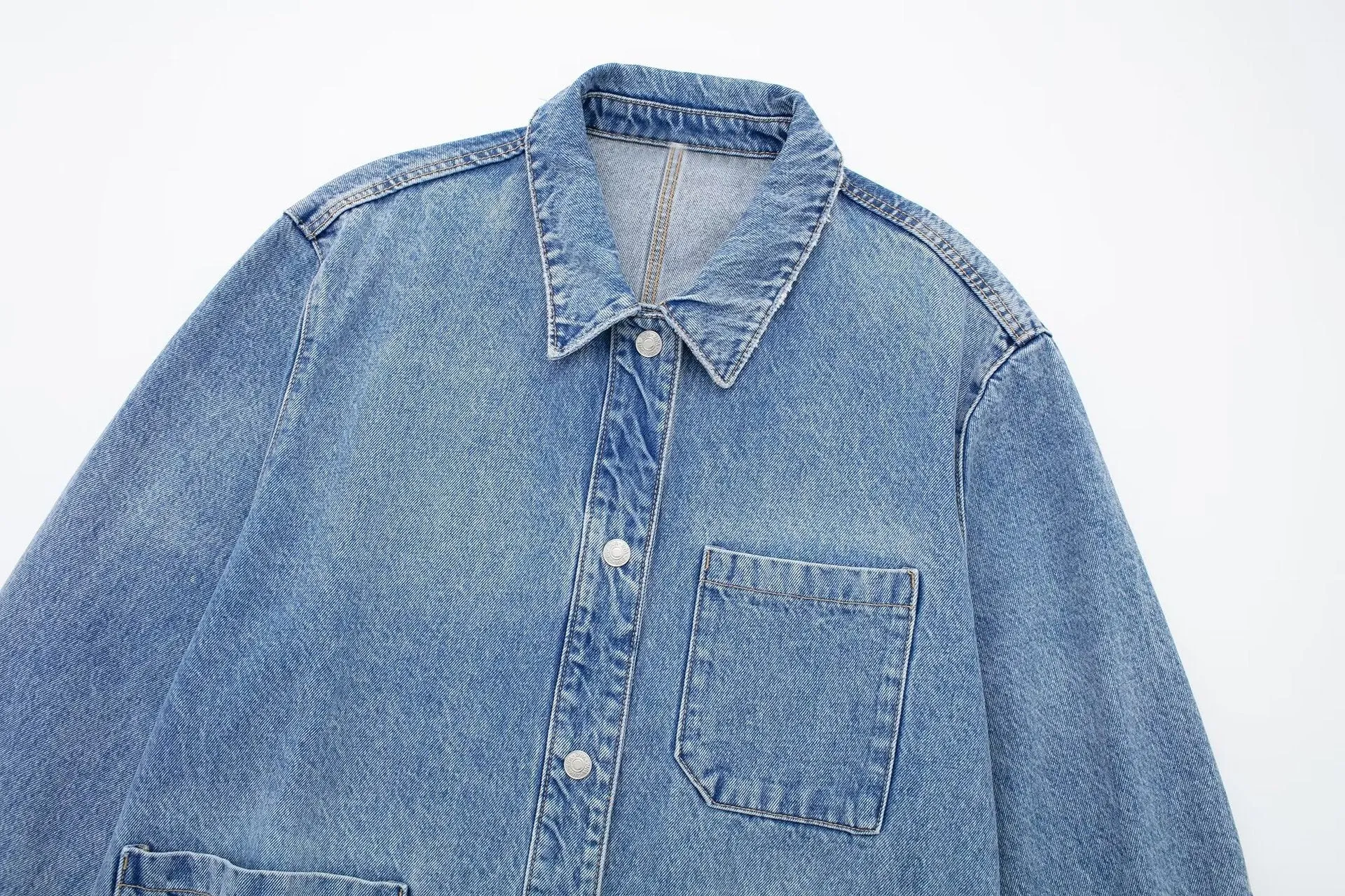Light Blue Loose Denim Jacket