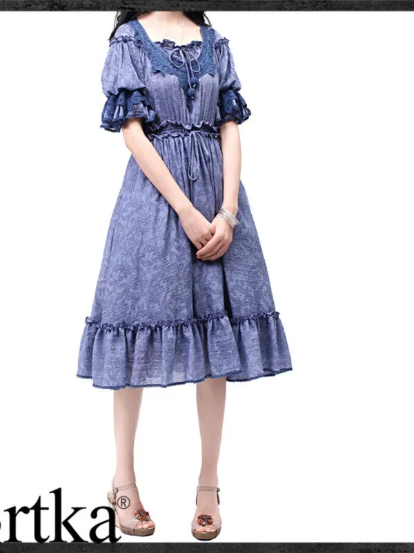 little house on the prairie embroidered dress