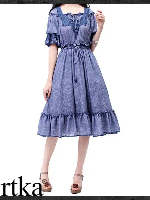 little house on the prairie embroidered dress