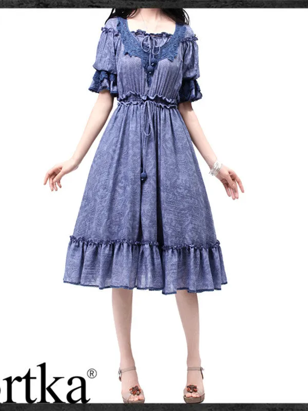 little house on the prairie embroidered dress