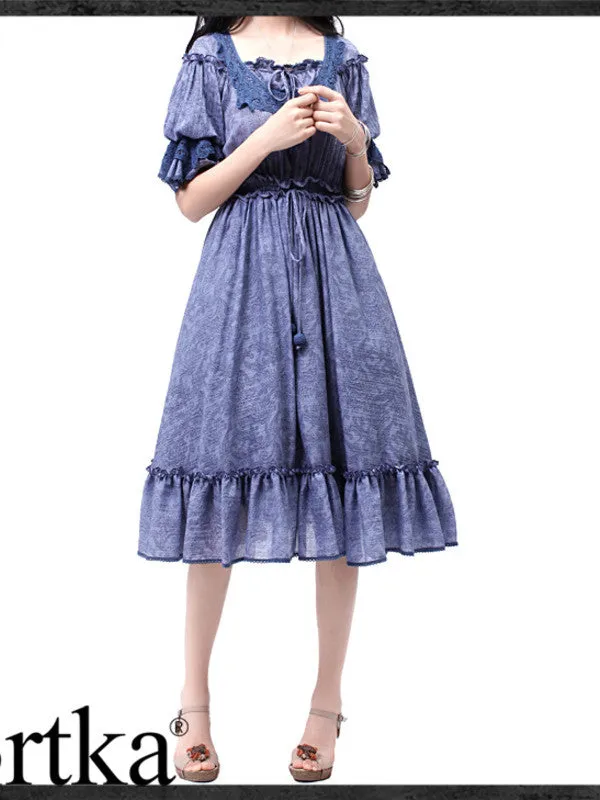 little house on the prairie embroidered dress