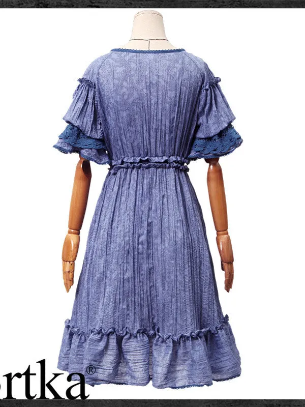 little house on the prairie embroidered dress