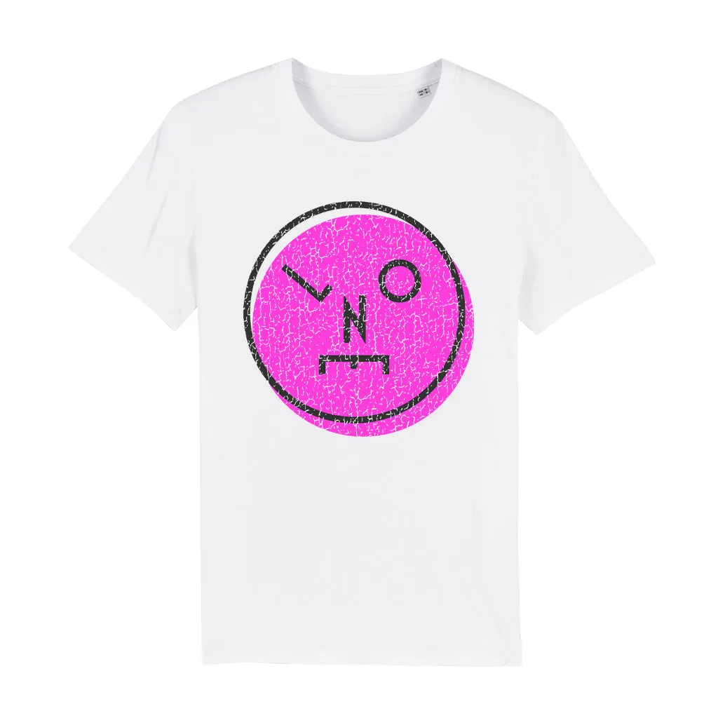 LNOE Circle Logo Distressed Pink Unisex Organic T-Shirt