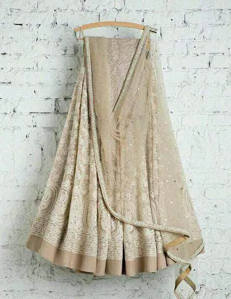 Luchnowi Chikankari work Lehenga