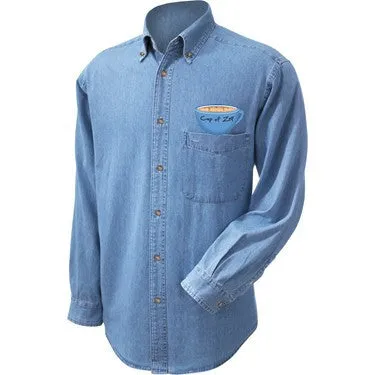 M550 Harriton Men's Long Sleeve Denim