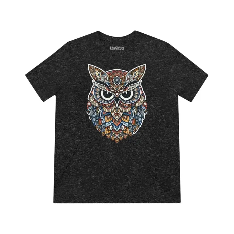 Majestic Owl Triblend Tee Intricate Art Design