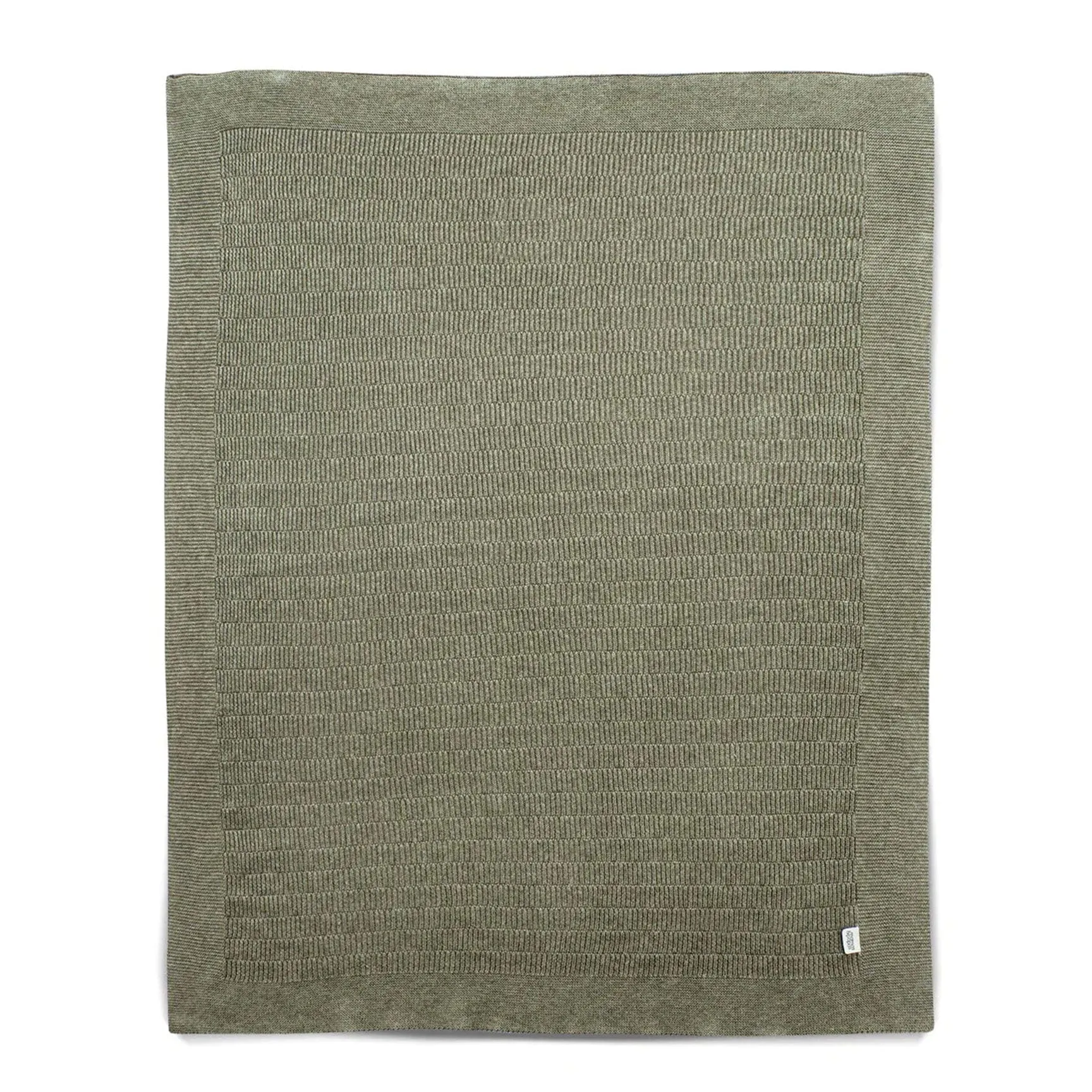 Mamas & Papas Knitted Blanket Small in Khaki Rib