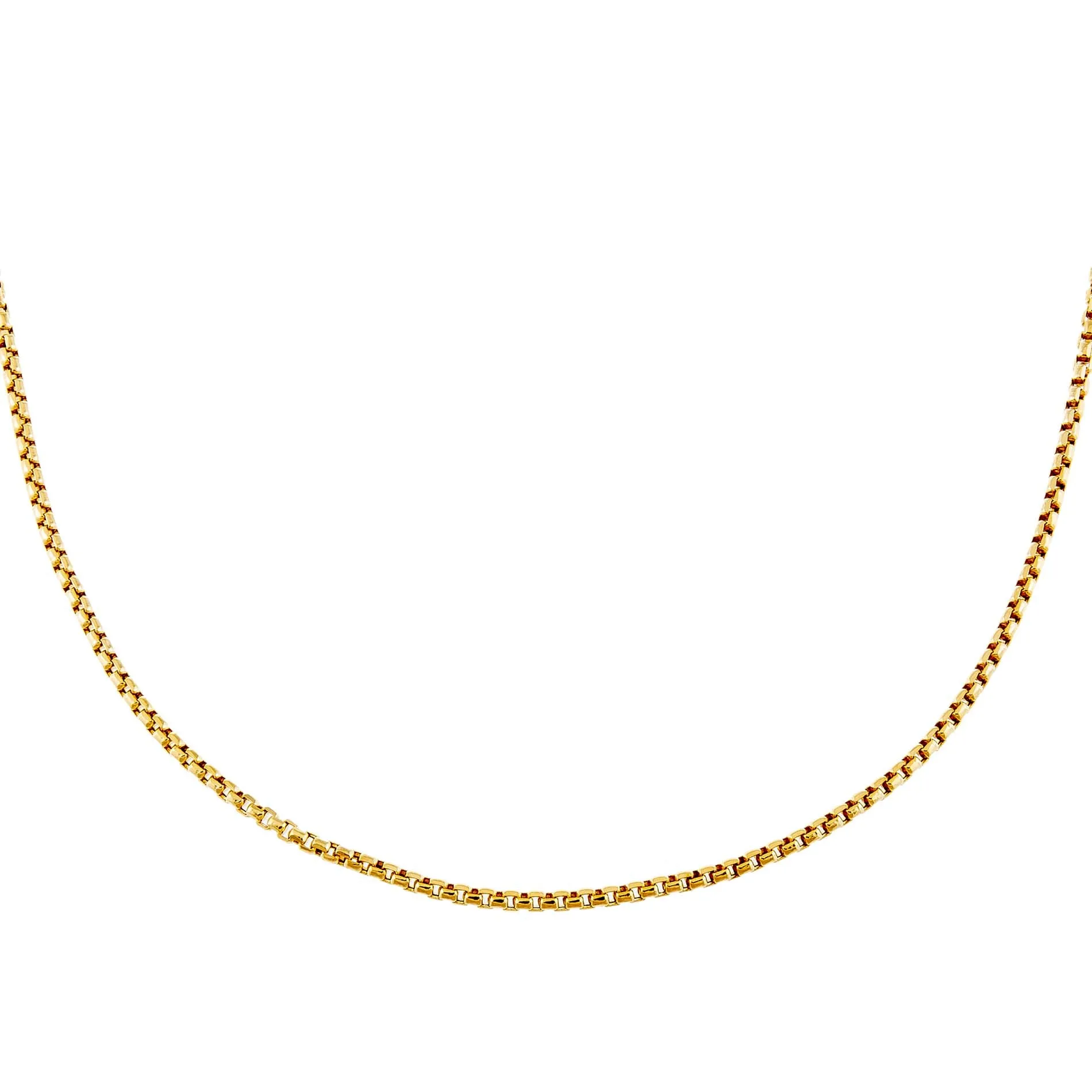 Men's Box Chain Necklace 14K