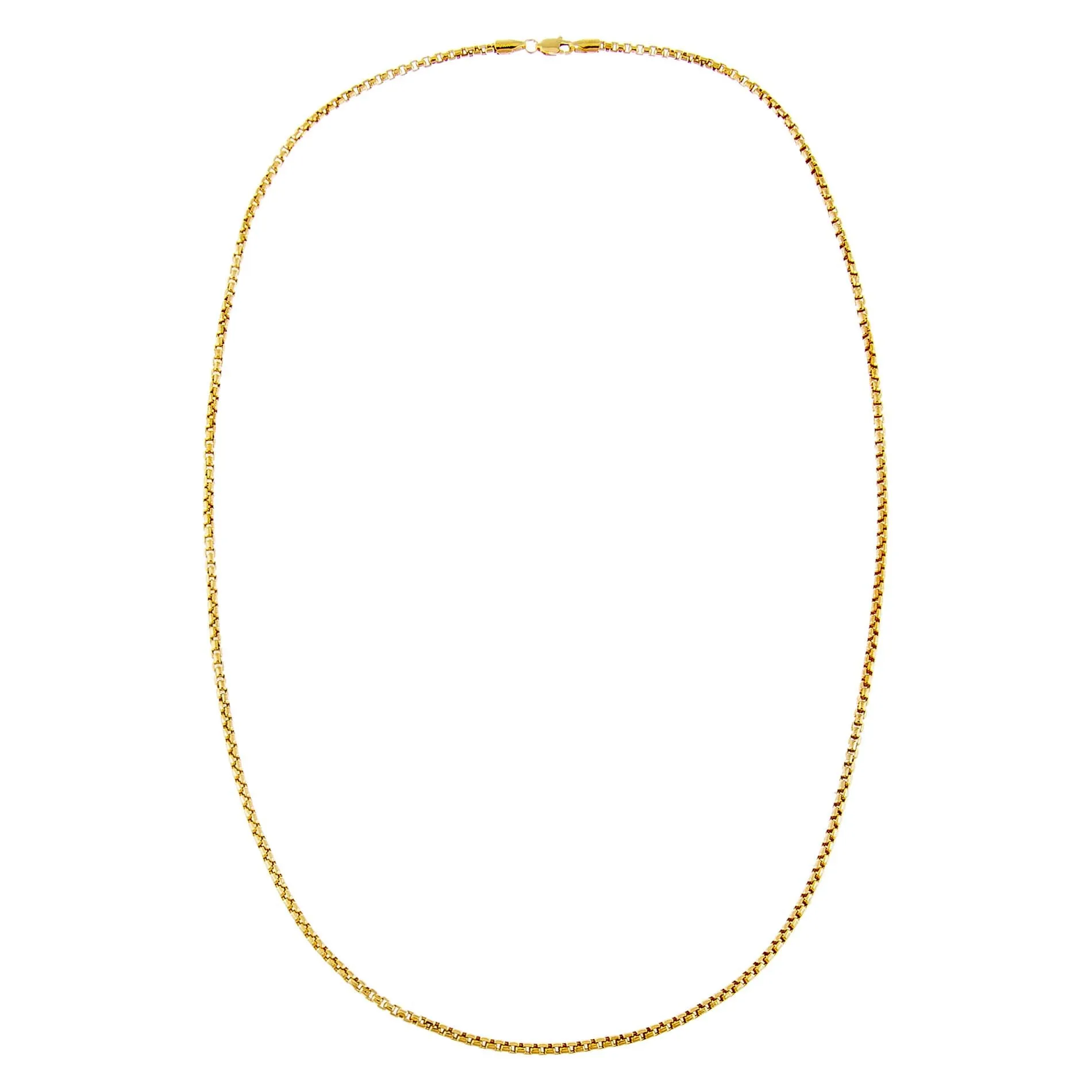 Men's Box Chain Necklace 14K