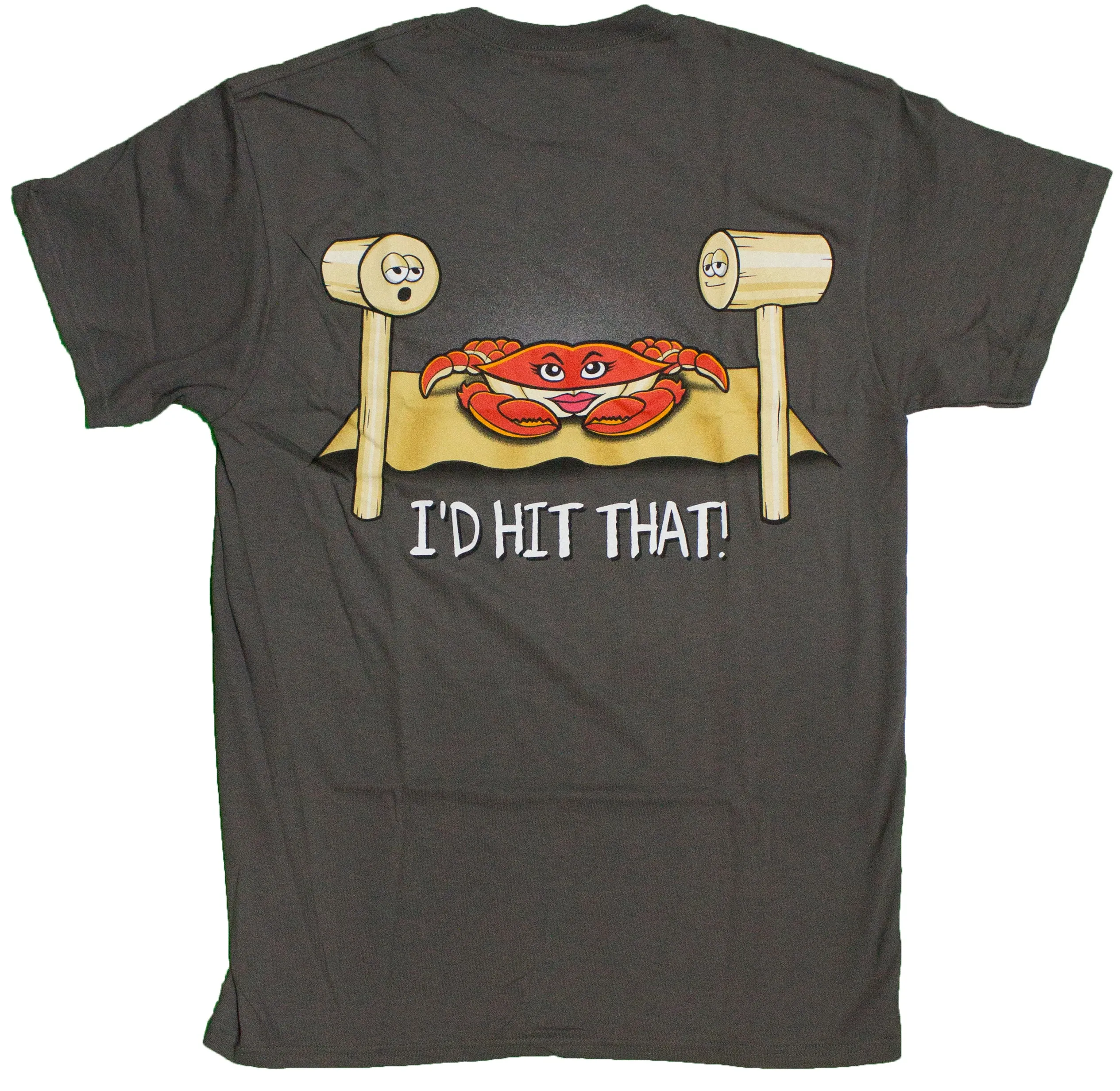 Men's Crab Lovers I'd Hit That T-Shirt with Crab and Mallet