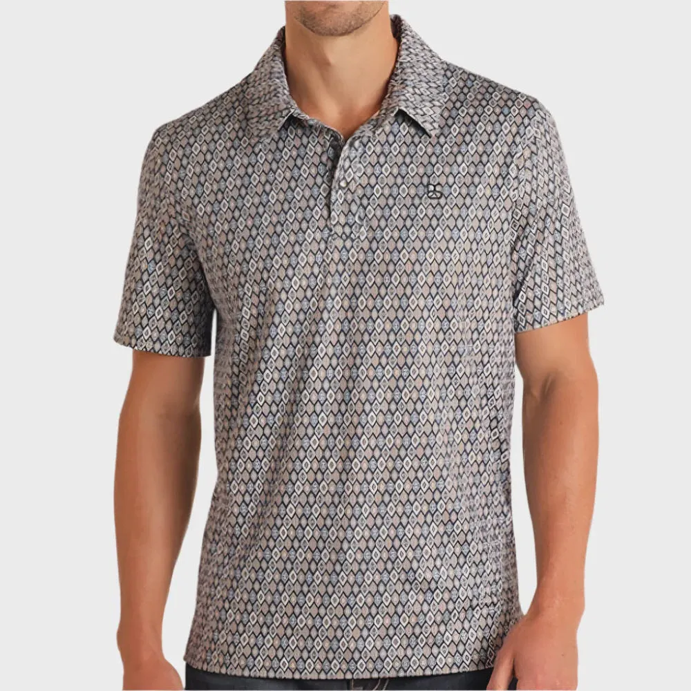 Men's Dark Grey Short Sleeve Polo Snap TM51T05705