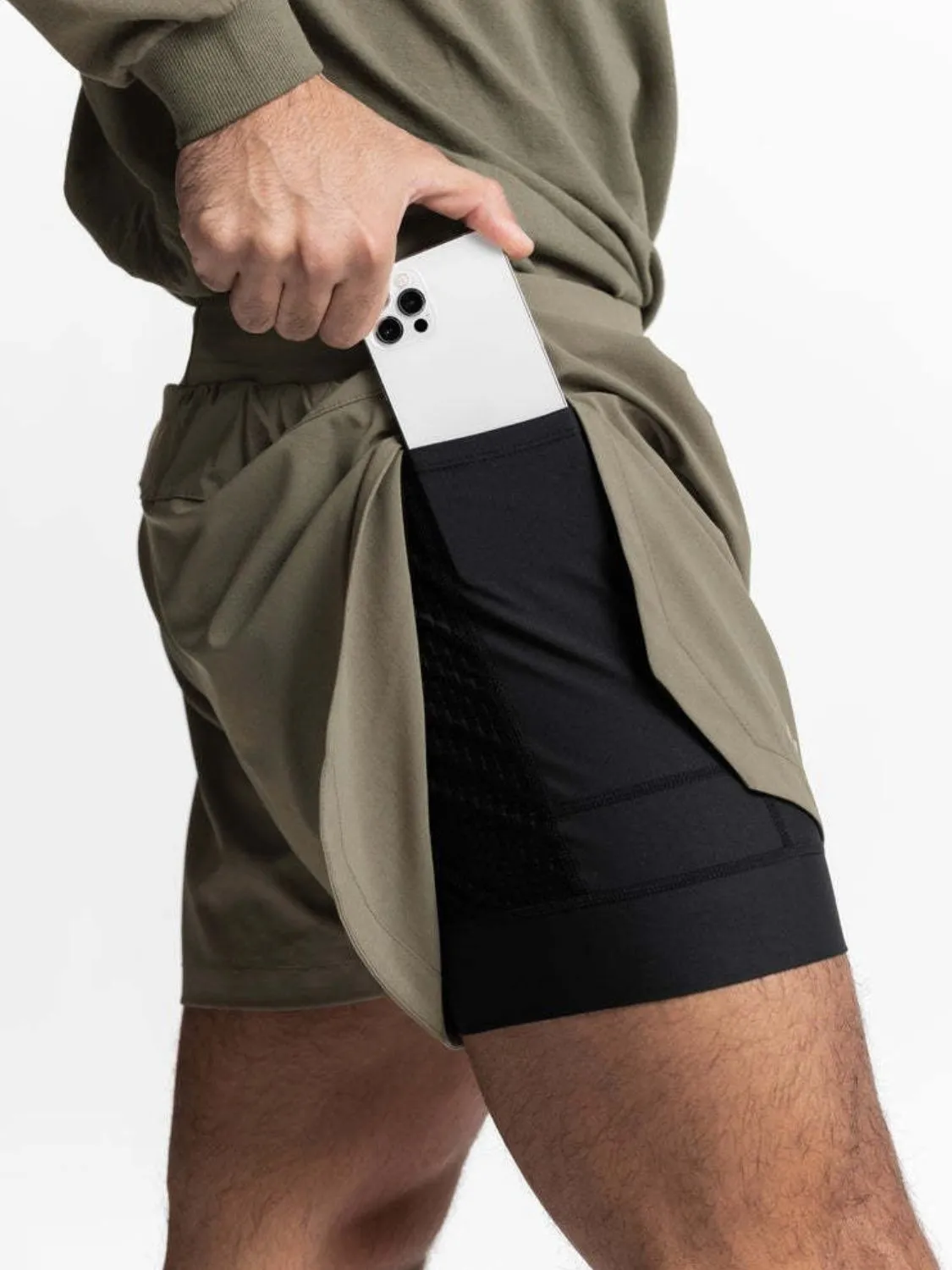 Men's Full Size Elastic Waist Active Shorts Plus Size