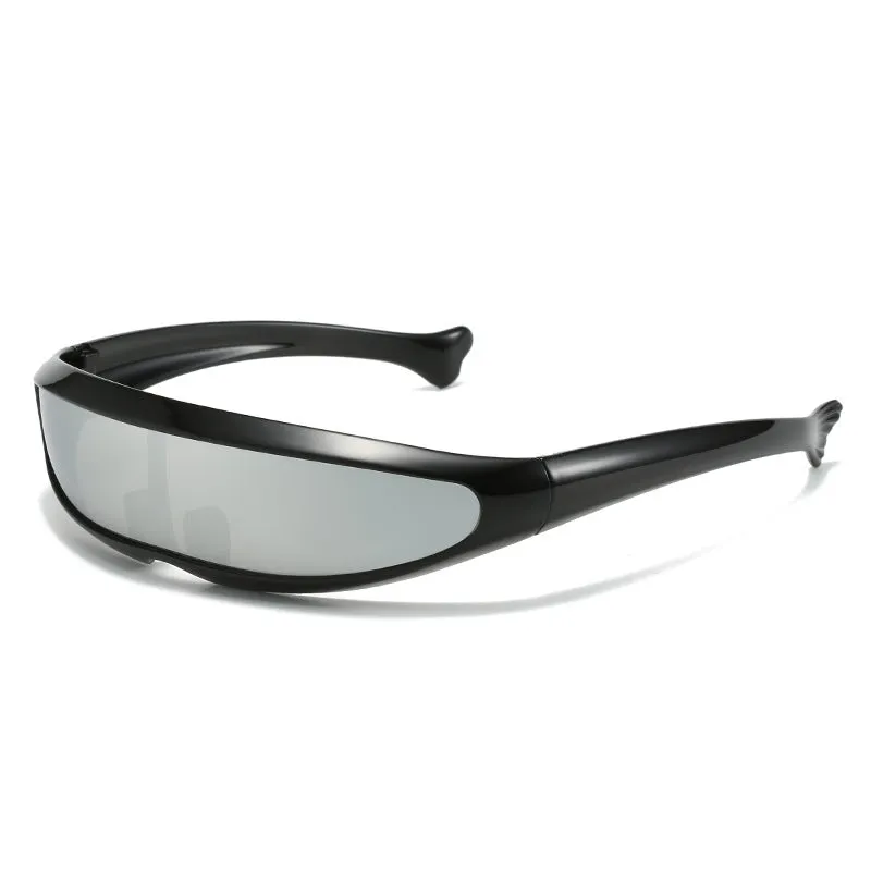 Men'S Futuristic Stylist One-Piece Pc 100% Uv Protection Sunglasses JN523