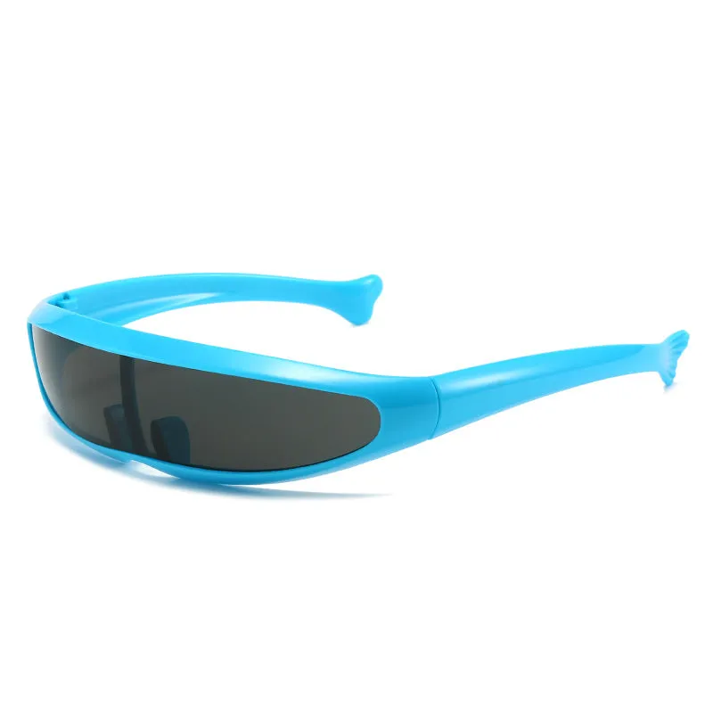 Men'S Futuristic Stylist One-Piece Pc 100% Uv Protection Sunglasses JN523