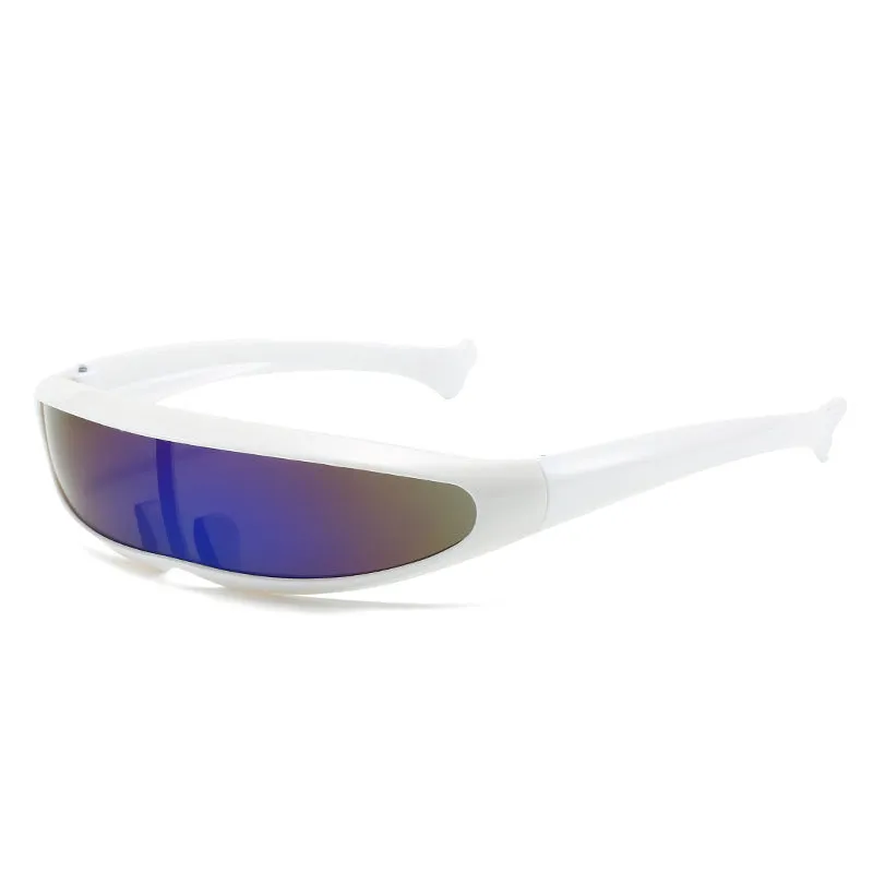 Men'S Futuristic Stylist One-Piece Pc 100% Uv Protection Sunglasses JN523