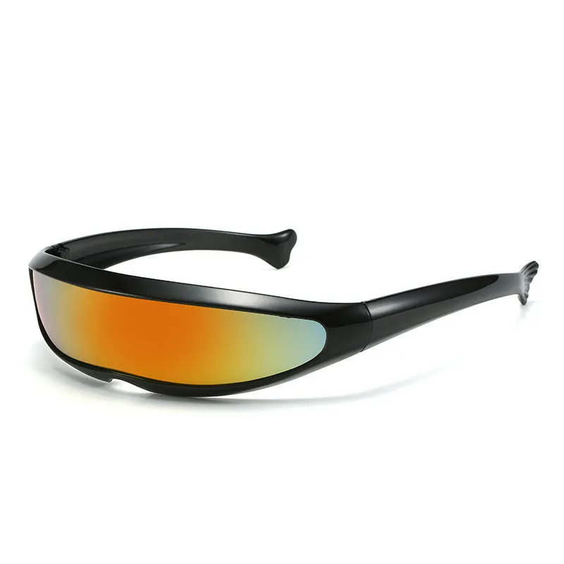 Men'S Futuristic Stylist One-Piece Pc 100% Uv Protection Sunglasses JN523