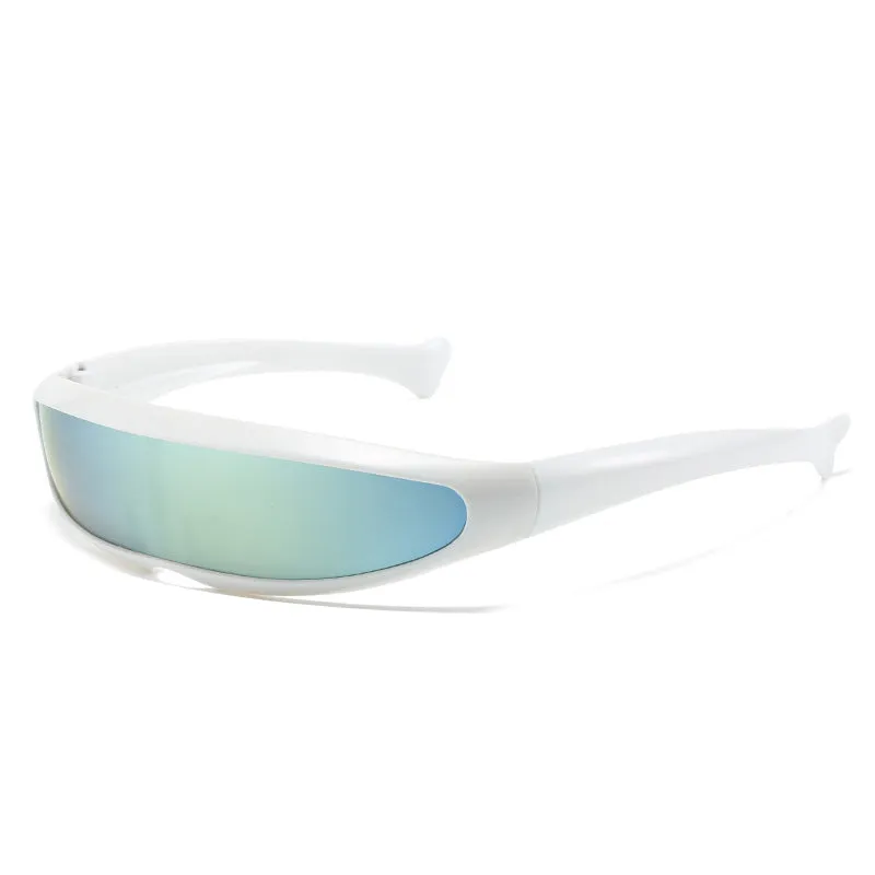 Men'S Futuristic Stylist One-Piece Pc 100% Uv Protection Sunglasses JN523