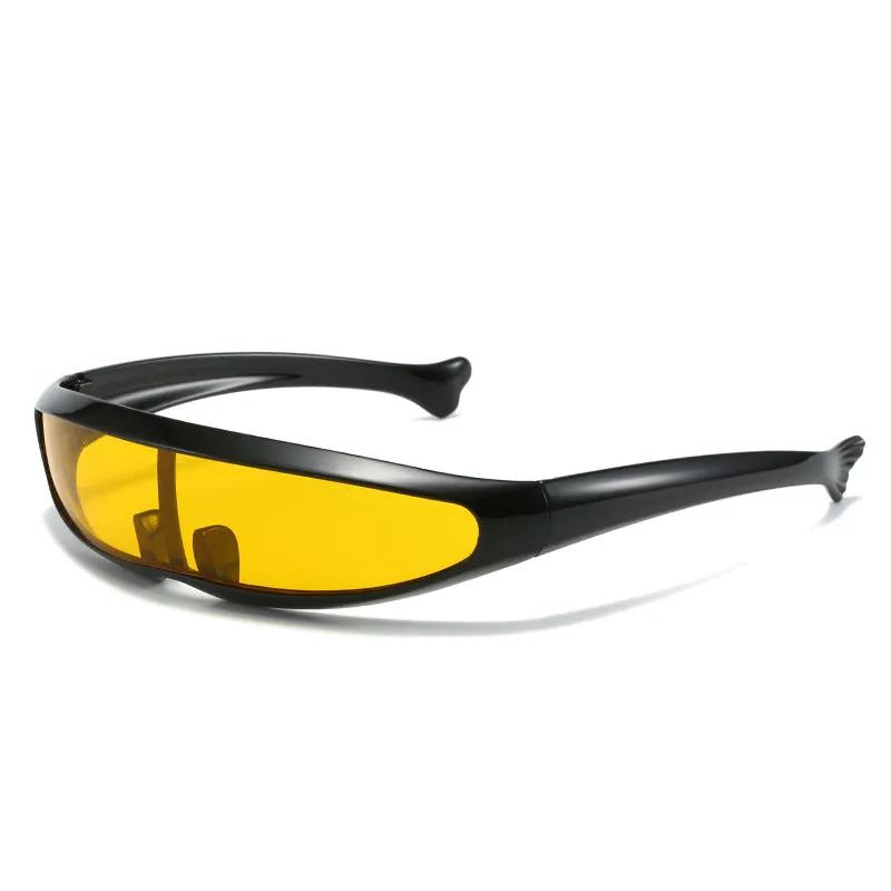 Men'S Futuristic Stylist One-Piece Pc 100% Uv Protection Sunglasses JN523