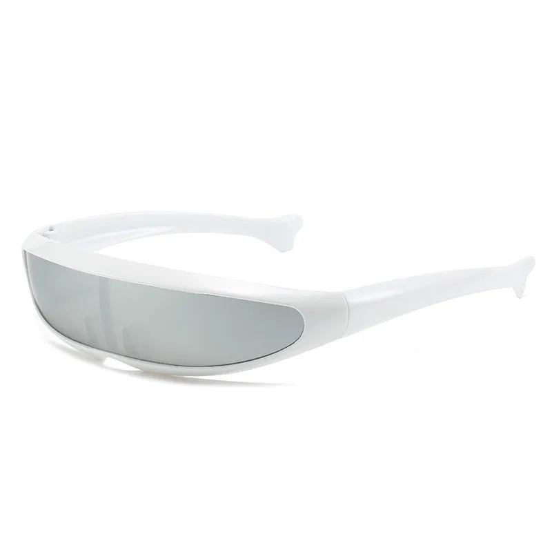 Men'S Futuristic Stylist One-Piece Pc 100% Uv Protection Sunglasses JN523