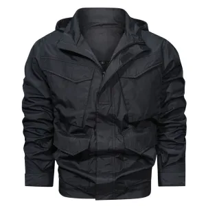 Men's Outdoor Waterproof Long Hooded Jacket