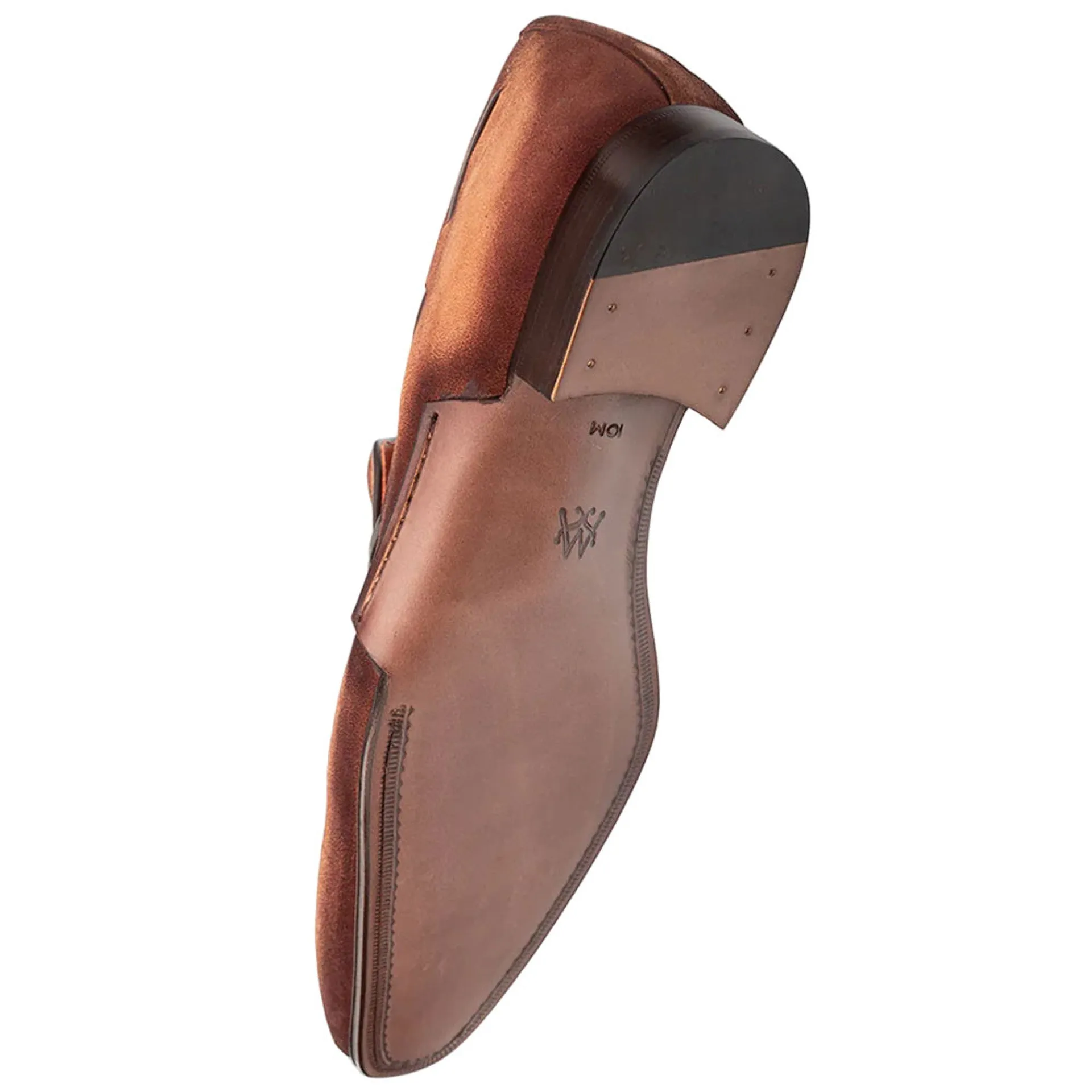 Men's Pavese Sport Hand-Burnished Suede Tassel Slip-On Shoes By Mezlan Made In Spain Brand
