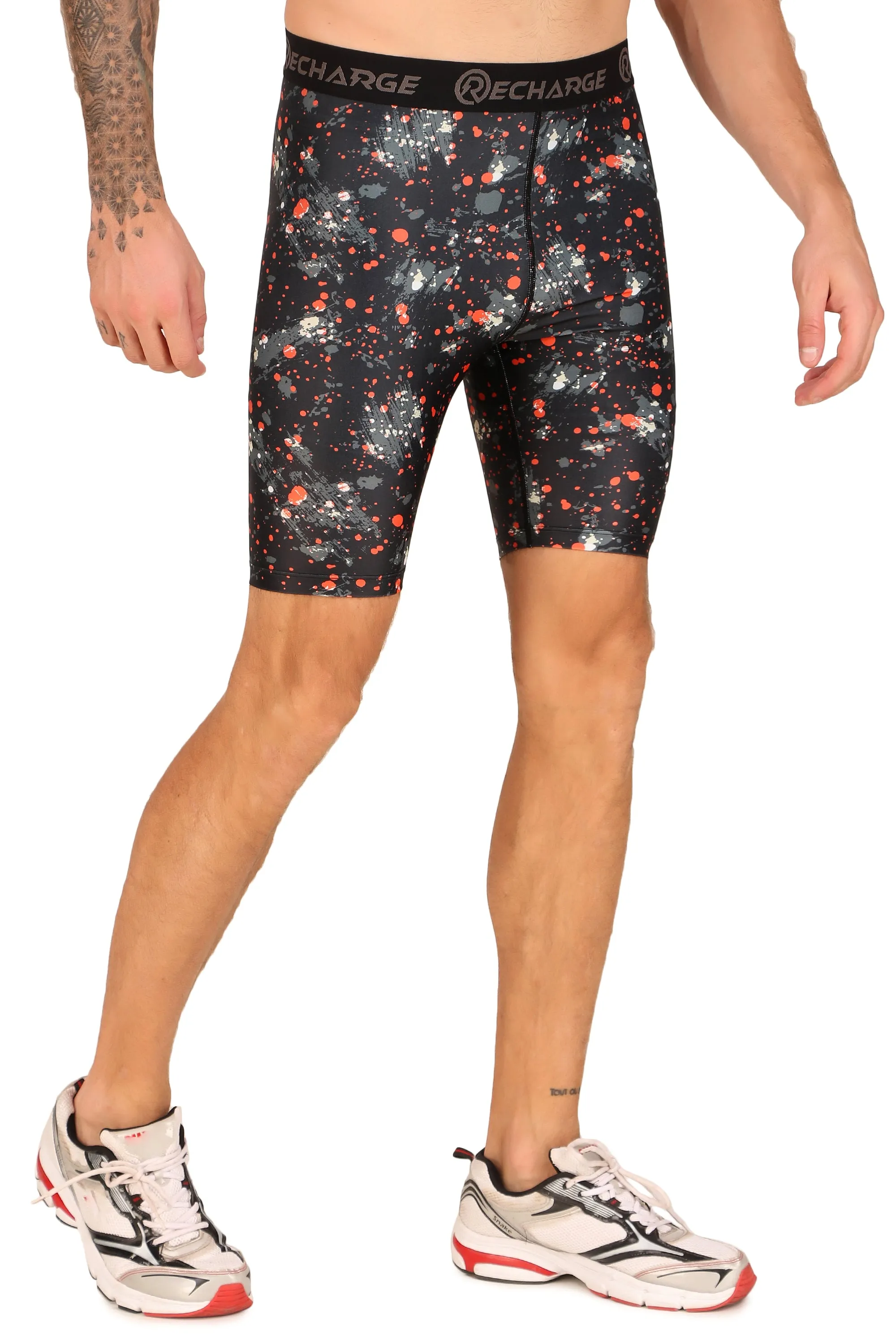 Men's Polyester Compression Shorts (Splash)