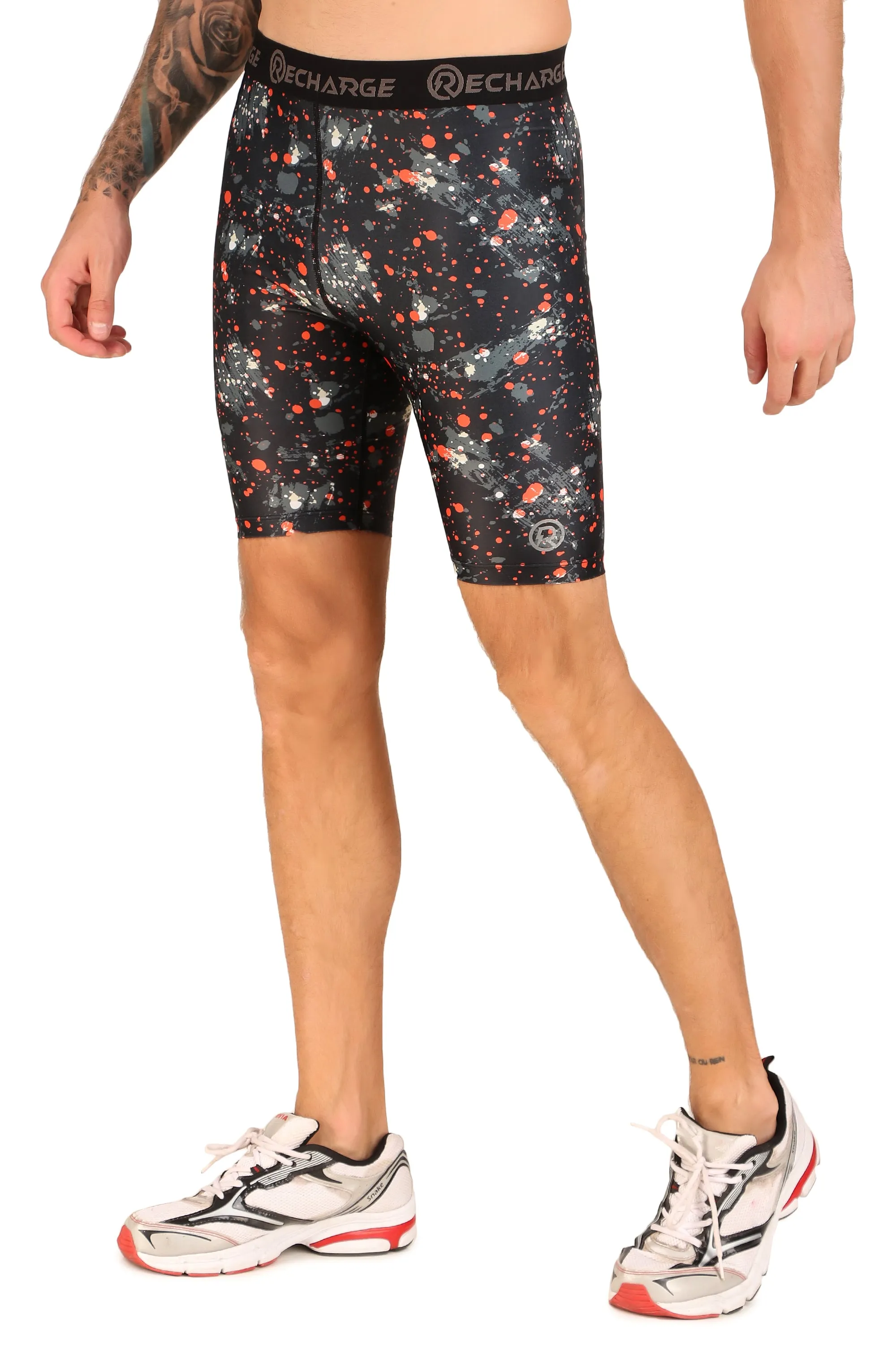 Men's Polyester Compression Shorts (Splash)