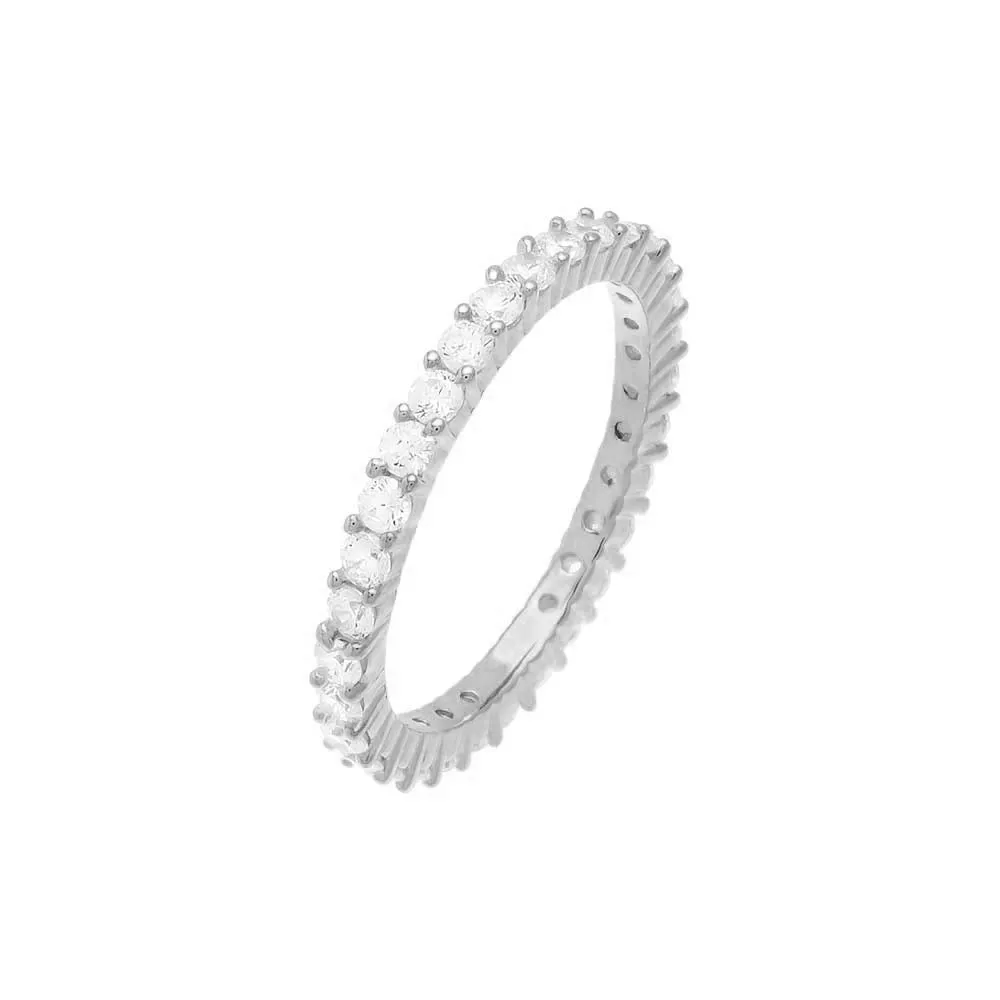 Men's Thin CZ Eternity Band