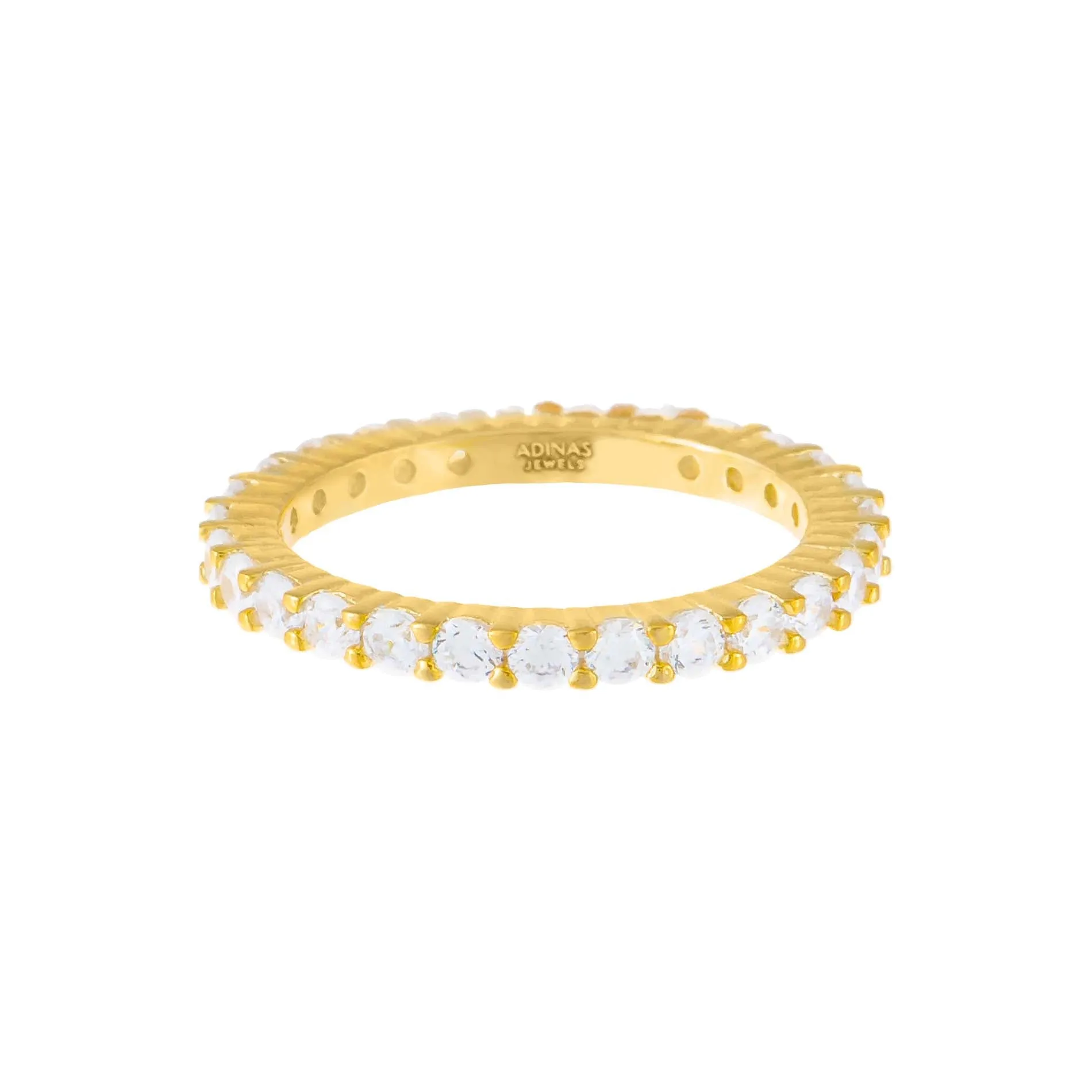 Men's Thin CZ Eternity Band