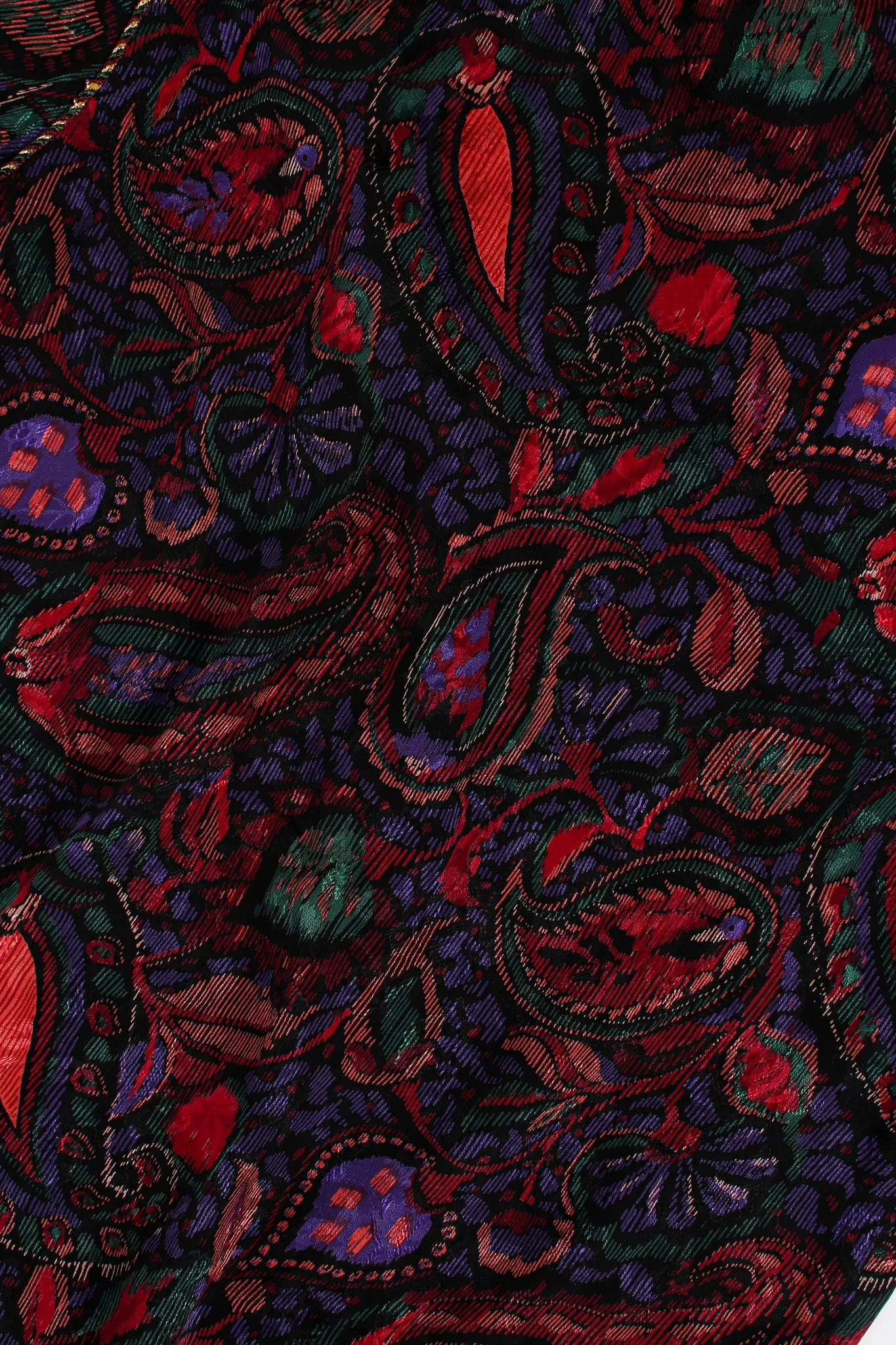 Mixed Print Floral Paisley Blouse & Skirt Set