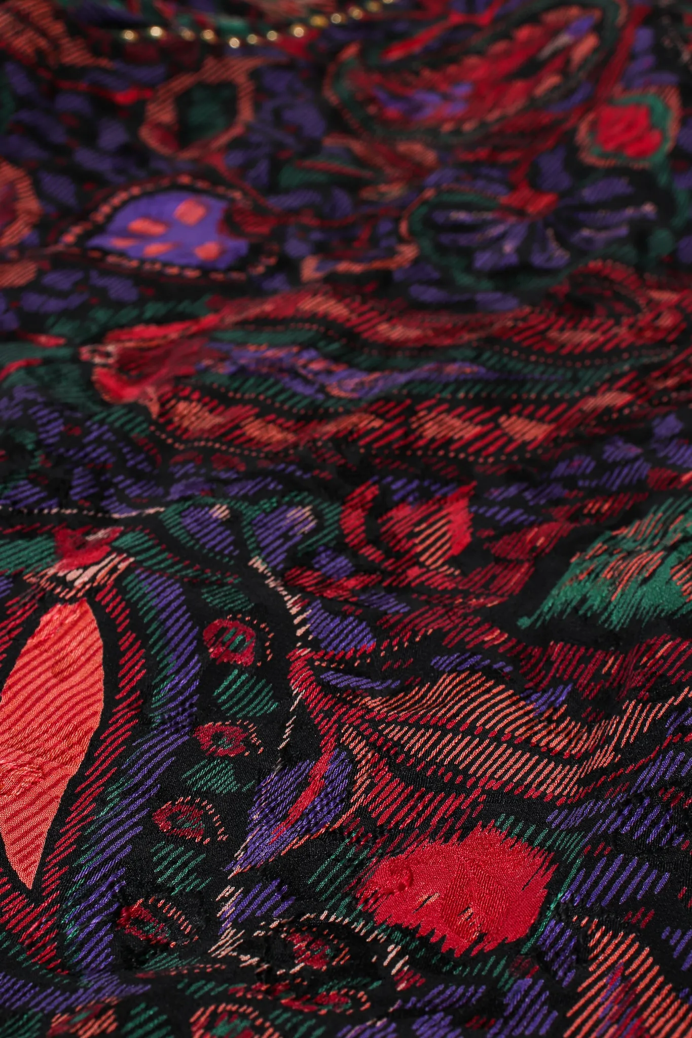 Mixed Print Floral Paisley Blouse & Skirt Set