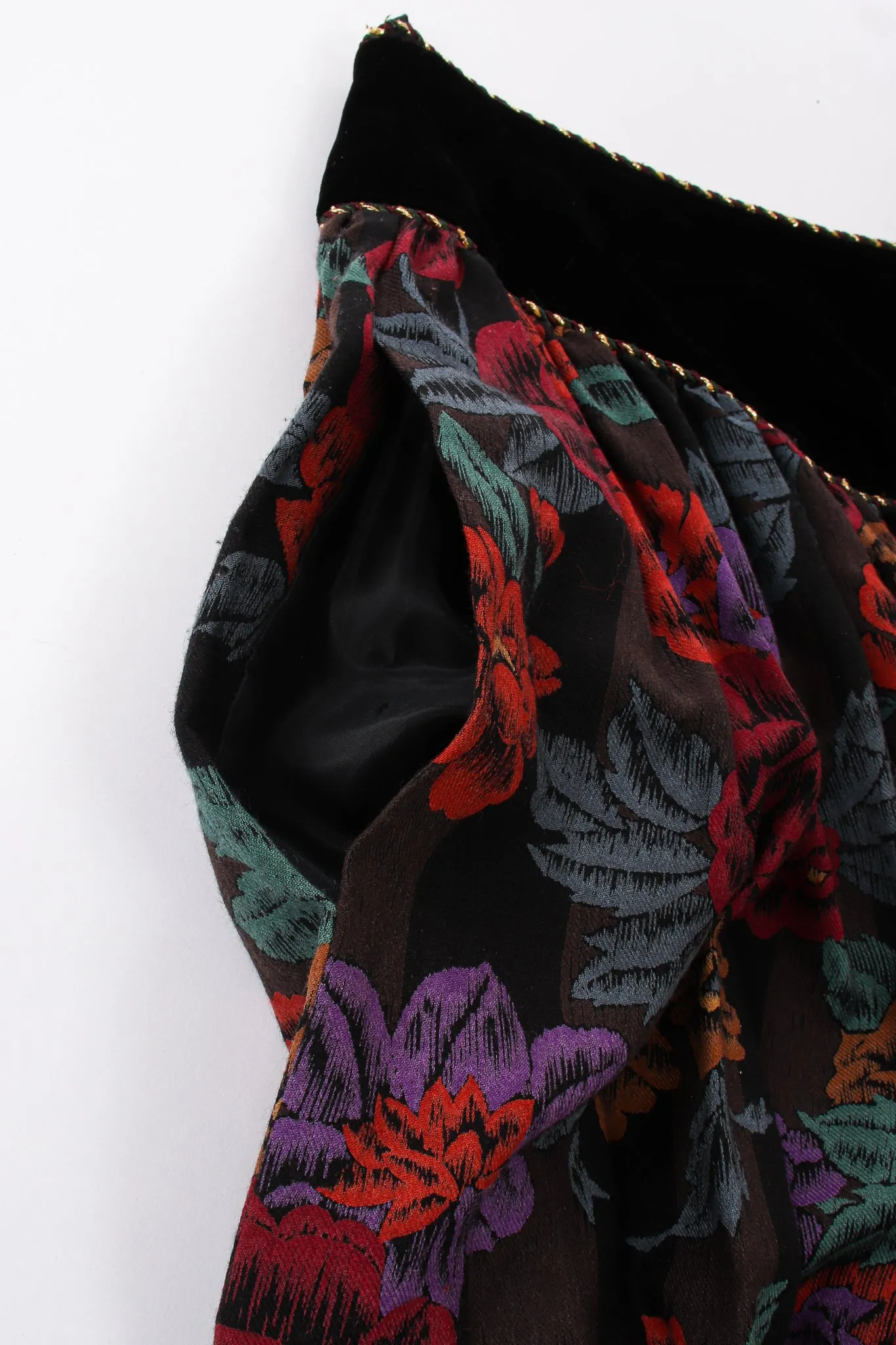 Mixed Print Floral Paisley Blouse & Skirt Set