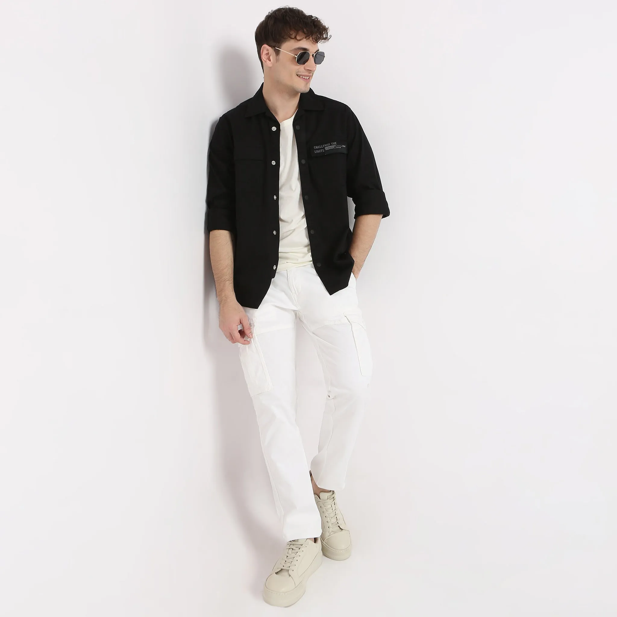 Modern Outdoorist Shacket™ 100% Cotton - Regular Fit Solid Shirt