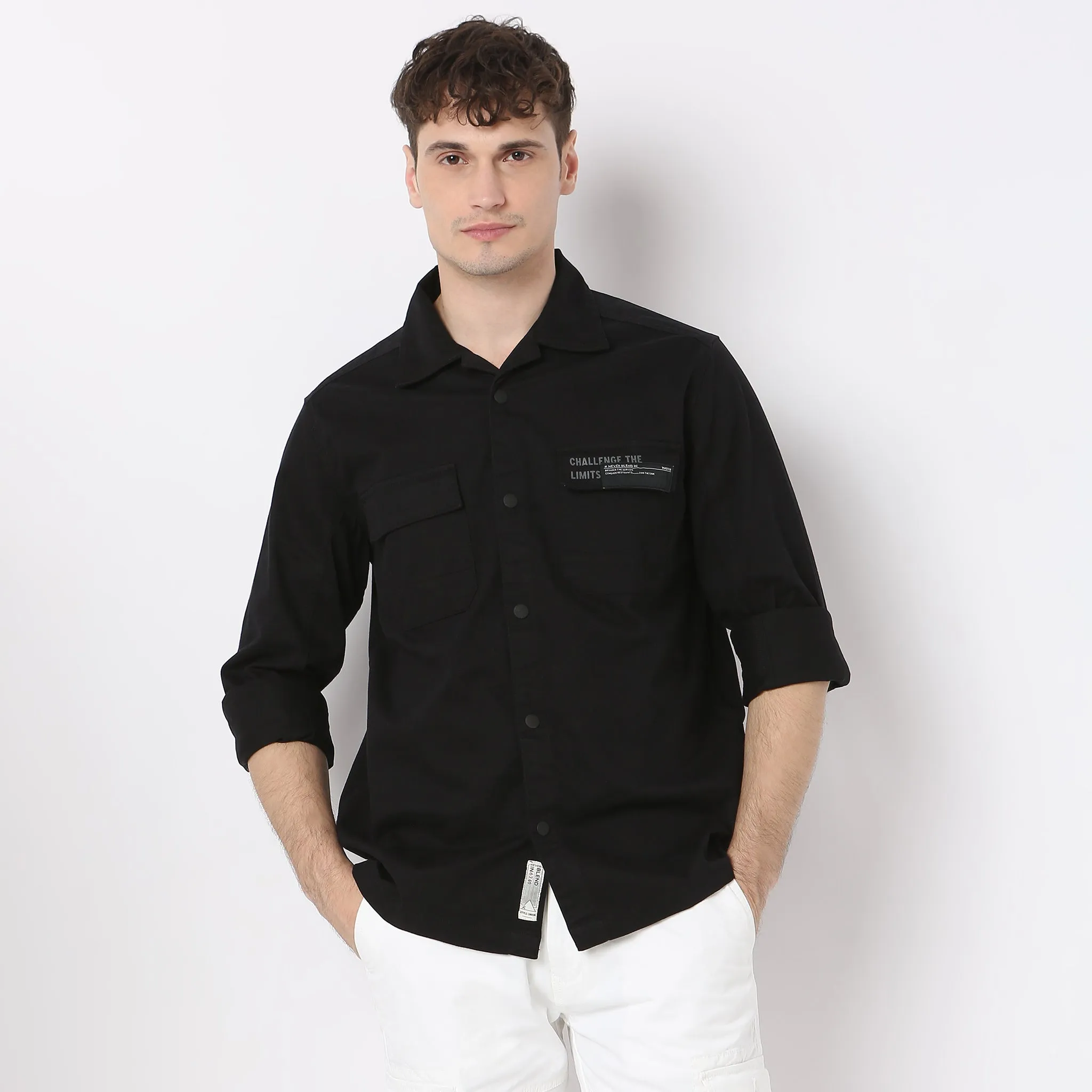 Modern Outdoorist Shacket™ 100% Cotton - Regular Fit Solid Shirt