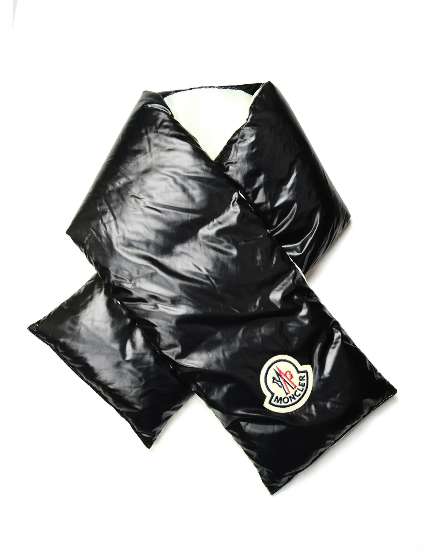 Moncler NWT Black Puffer Scarf