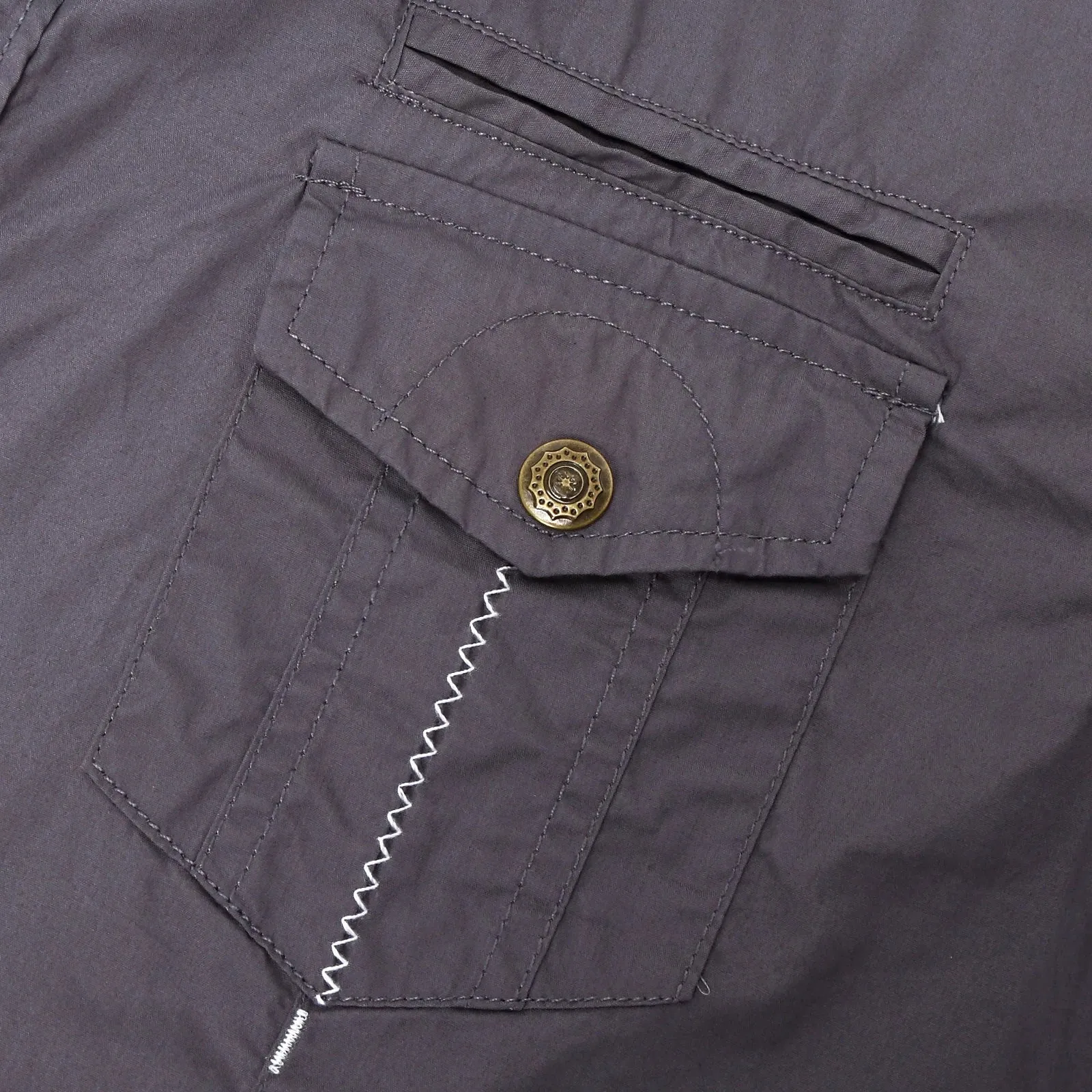New Fashion Men's Safari Shirt Short Sleeve Summer Casual Tactical 100% Cotton Cargo Outdoor Pocket Work Shirts for Men
