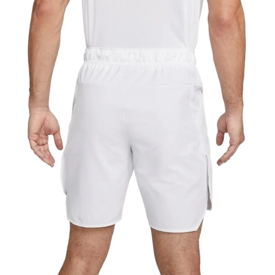 Nike Men's Advantage 9" White & Black Tennis Shorts